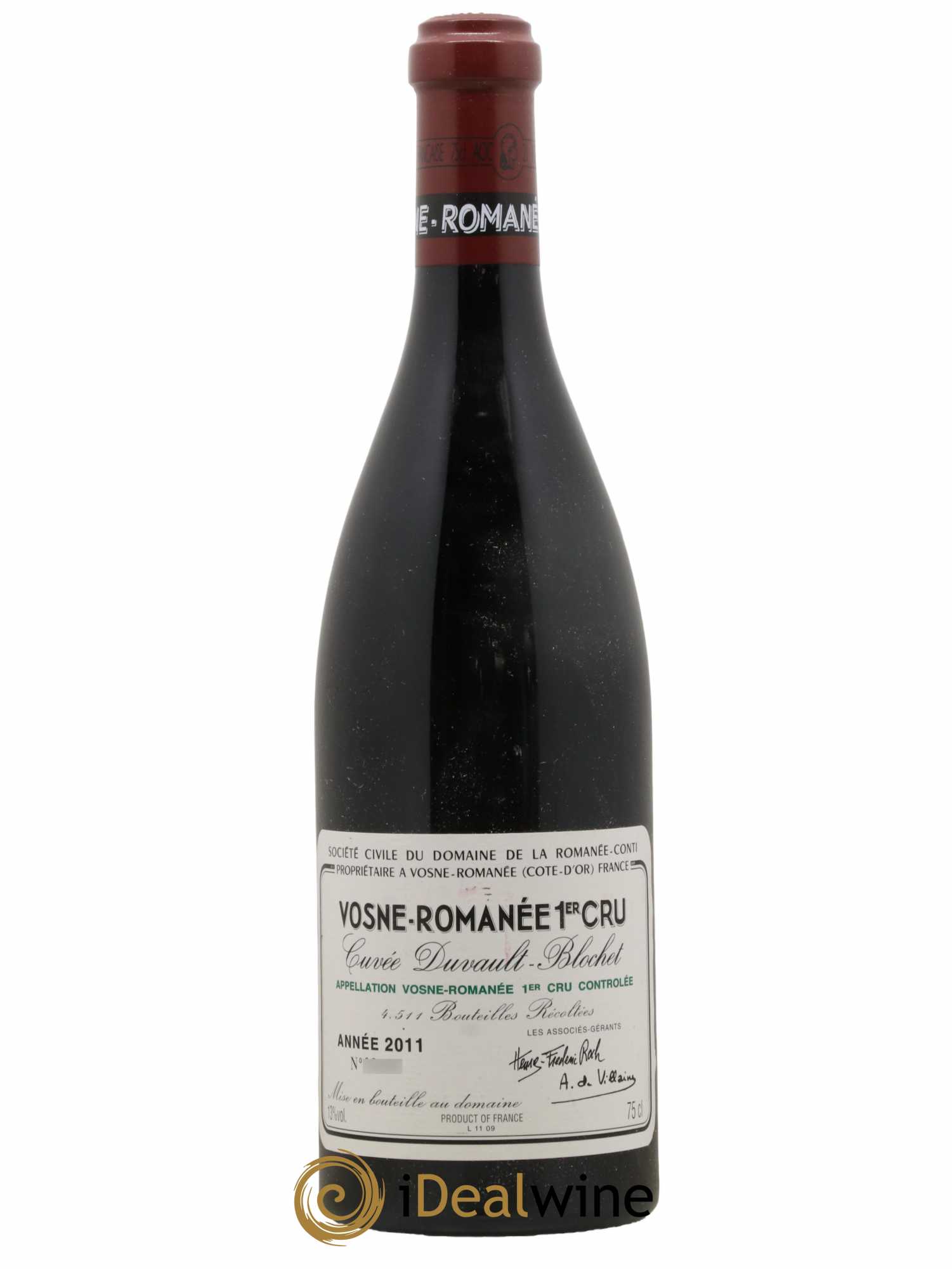 Vosne-Romanée 1er Cru Cuvée Duvault Blochet Domaine de la Romanée-Conti 2011 - Lot de 1 bouteille - 0