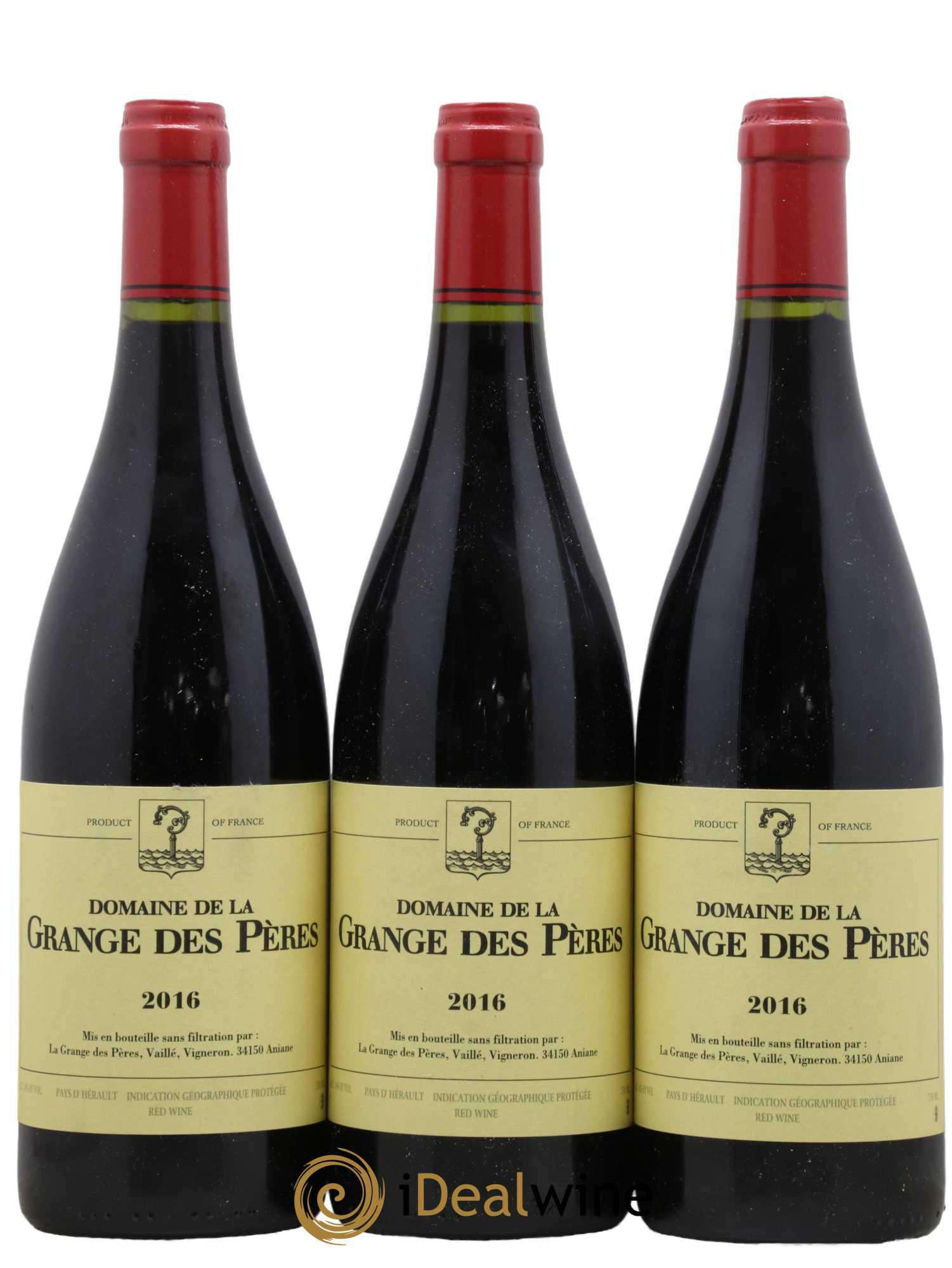 Pays d'Hérault Grange des Pères Laurent Vaillé 2016 - Lot de 3 bouteilles - 0