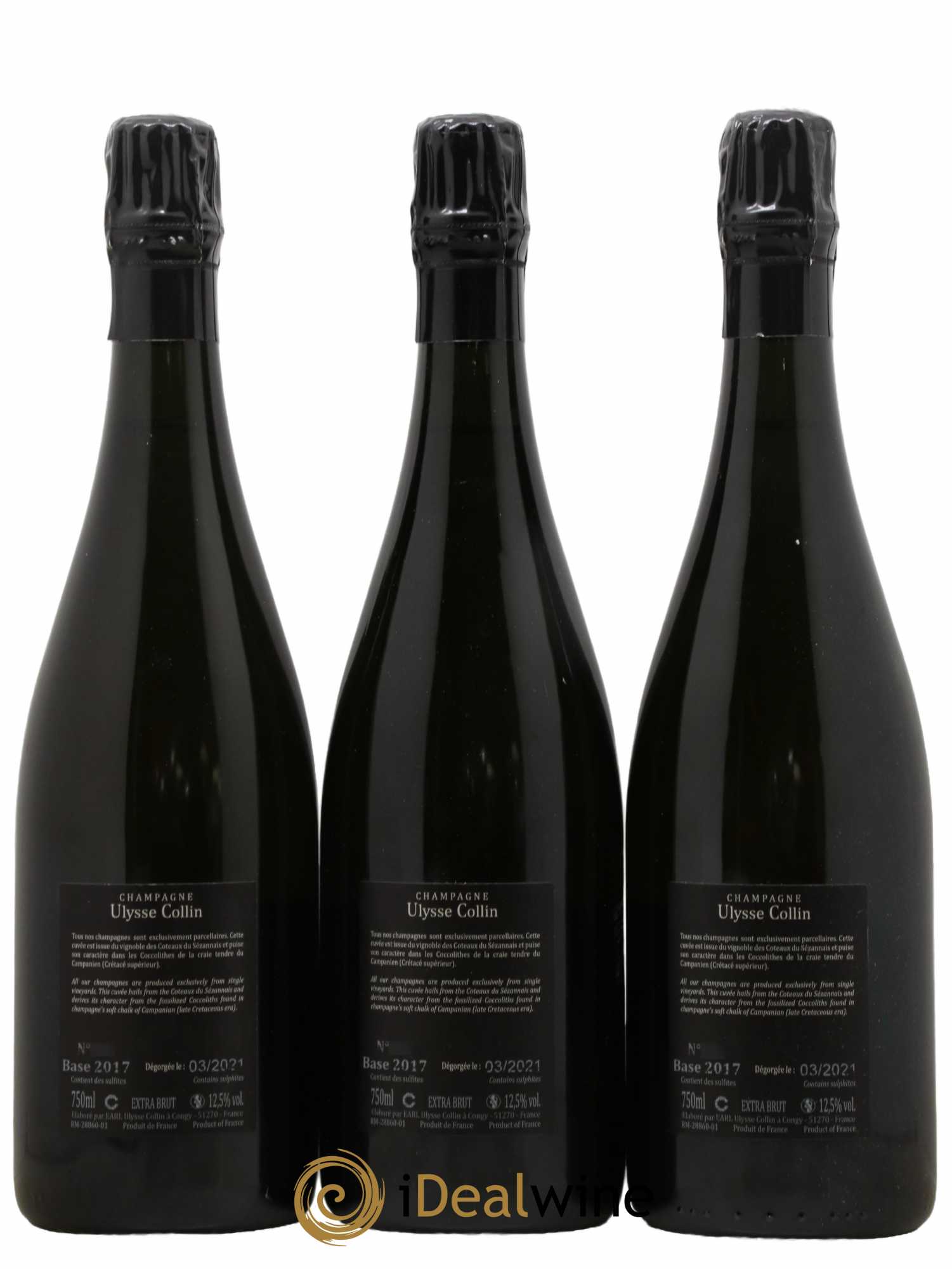 Les Maillons Blanc de Noirs Extra-Brut Ulysse Collin 2017 - Posten von 3 Flaschen - 1