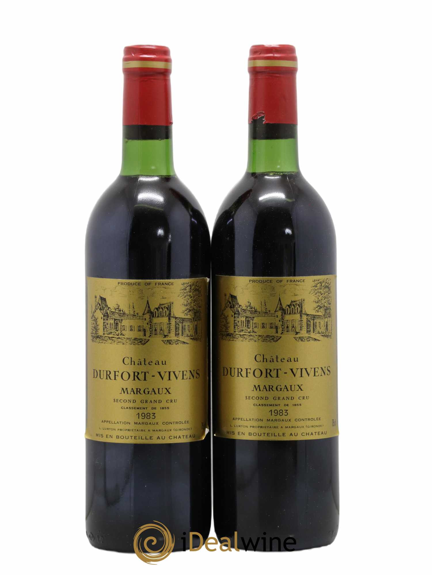 Château Durfort Vivens 2ème Grand Cru Classé 1983 - Lot de 2 bouteilles - 0