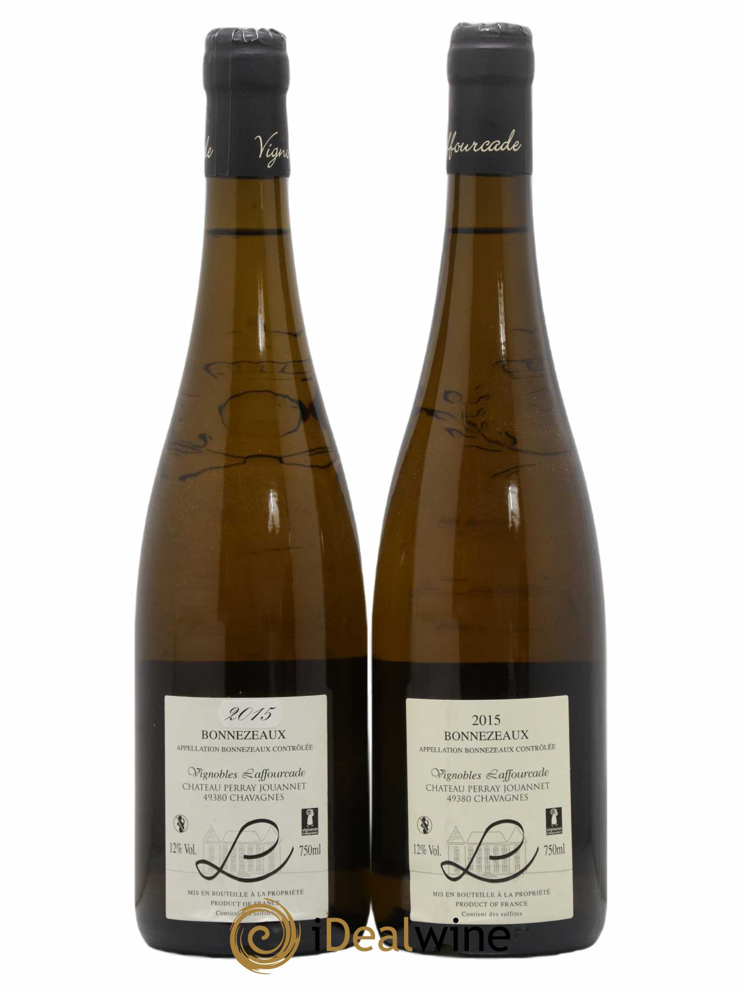 Bonnezeaux Les Ouvrees De Fesles Château Perray Jouannet 2015 - Lotto di 2 bottiglie - 1