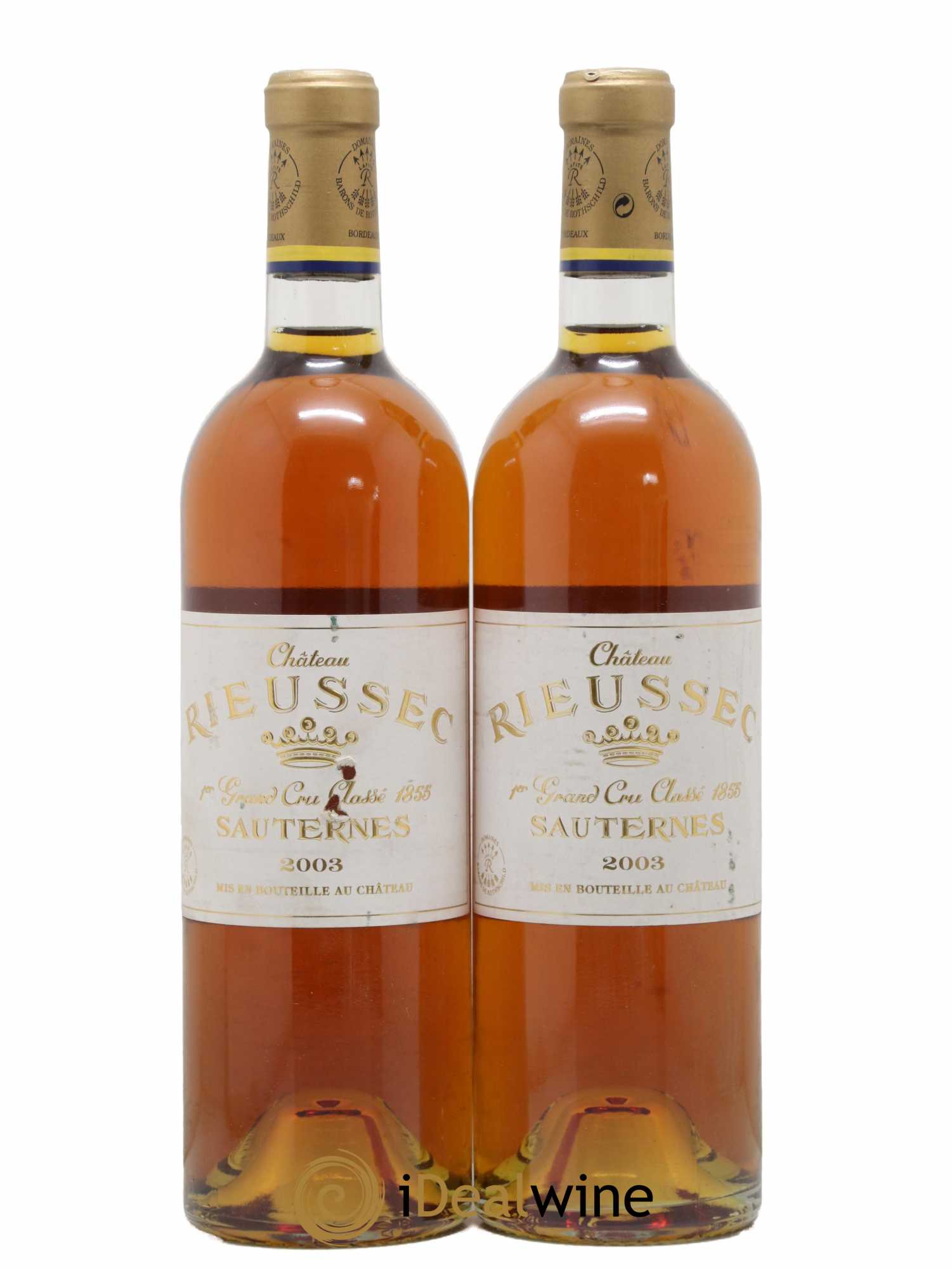 Château Rieussec 1er Grand Cru Classé 2003 - Lotto di 2 bottiglie - 0