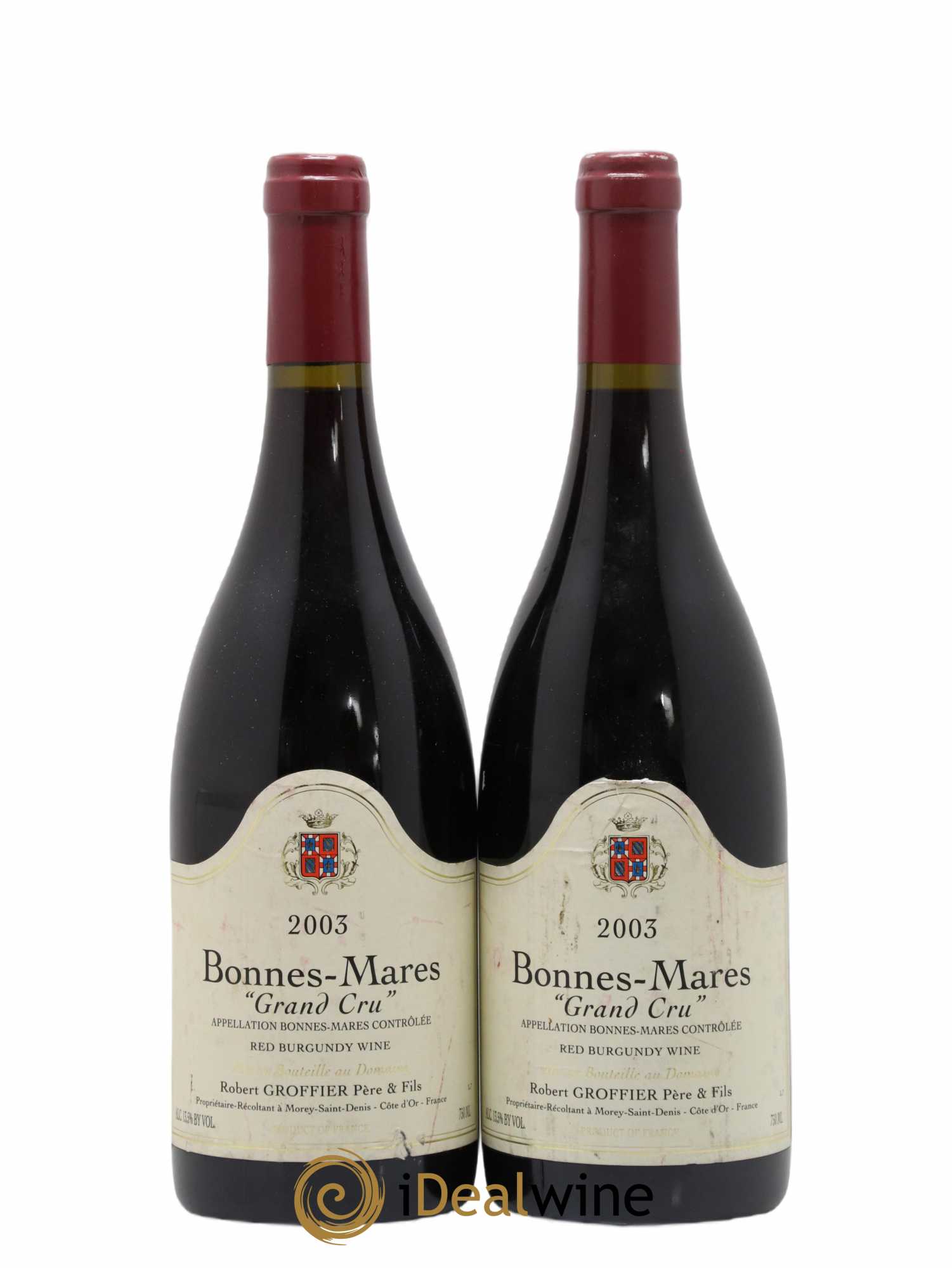 Bonnes-Mares Grand Cru Robert Groffier Père & Fils (Domaine) 2003 - Lot de 2 bouteilles - 0