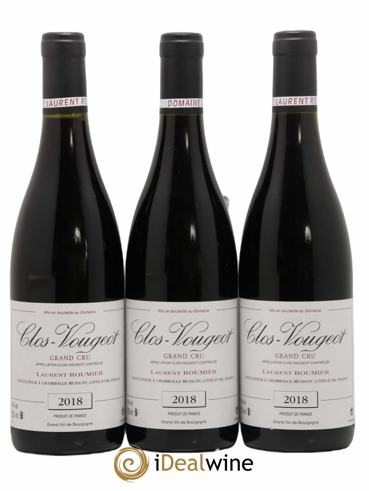 Clos de Vougeot Grand Cru Laurent Roumier 2018 - Lot de 3 bouteilles - 0