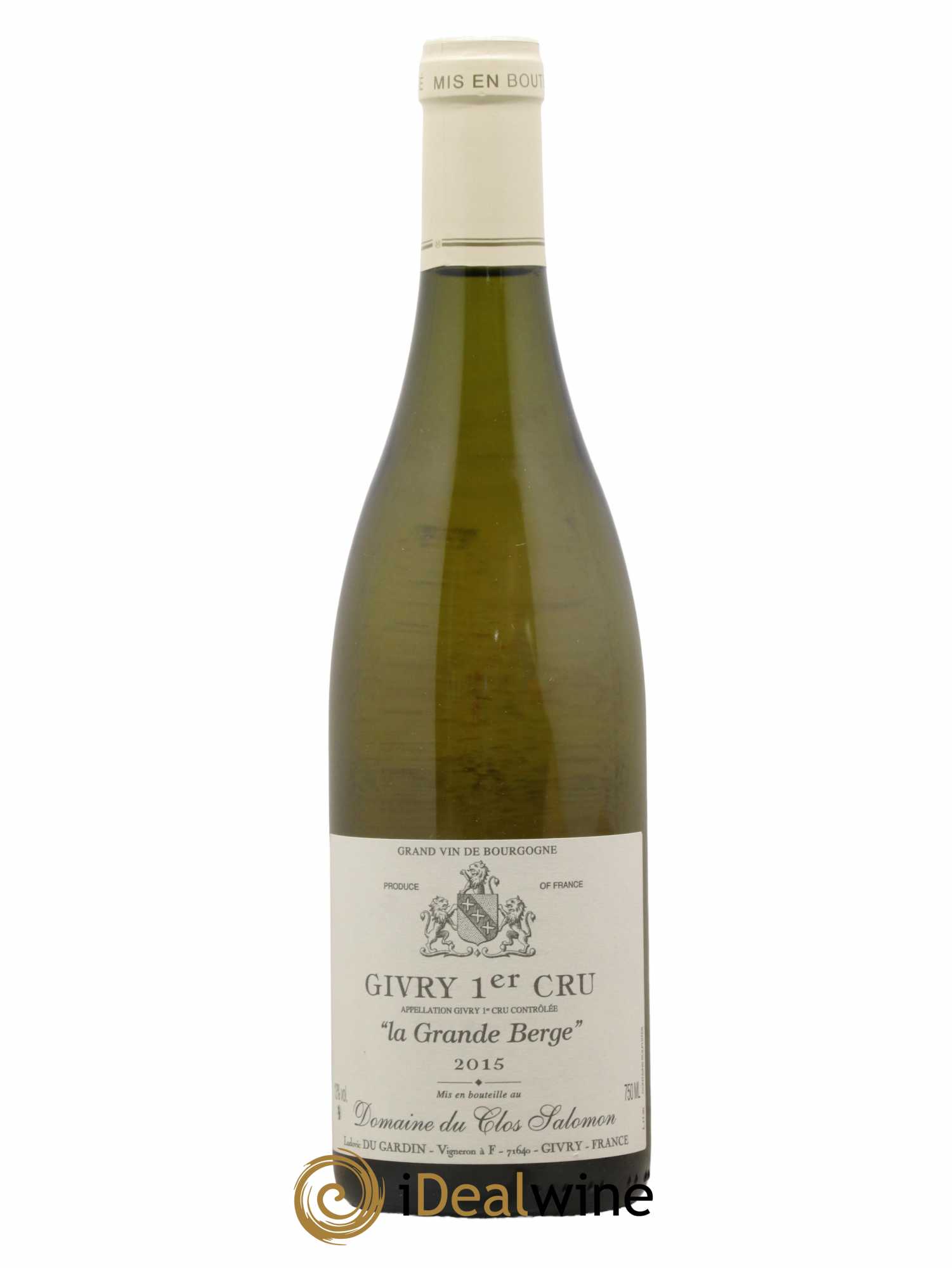 Givry 1er Cru La Grande Berge Domaine Du Clos Salomon 2015 - Lot de 1 bouteille - 0