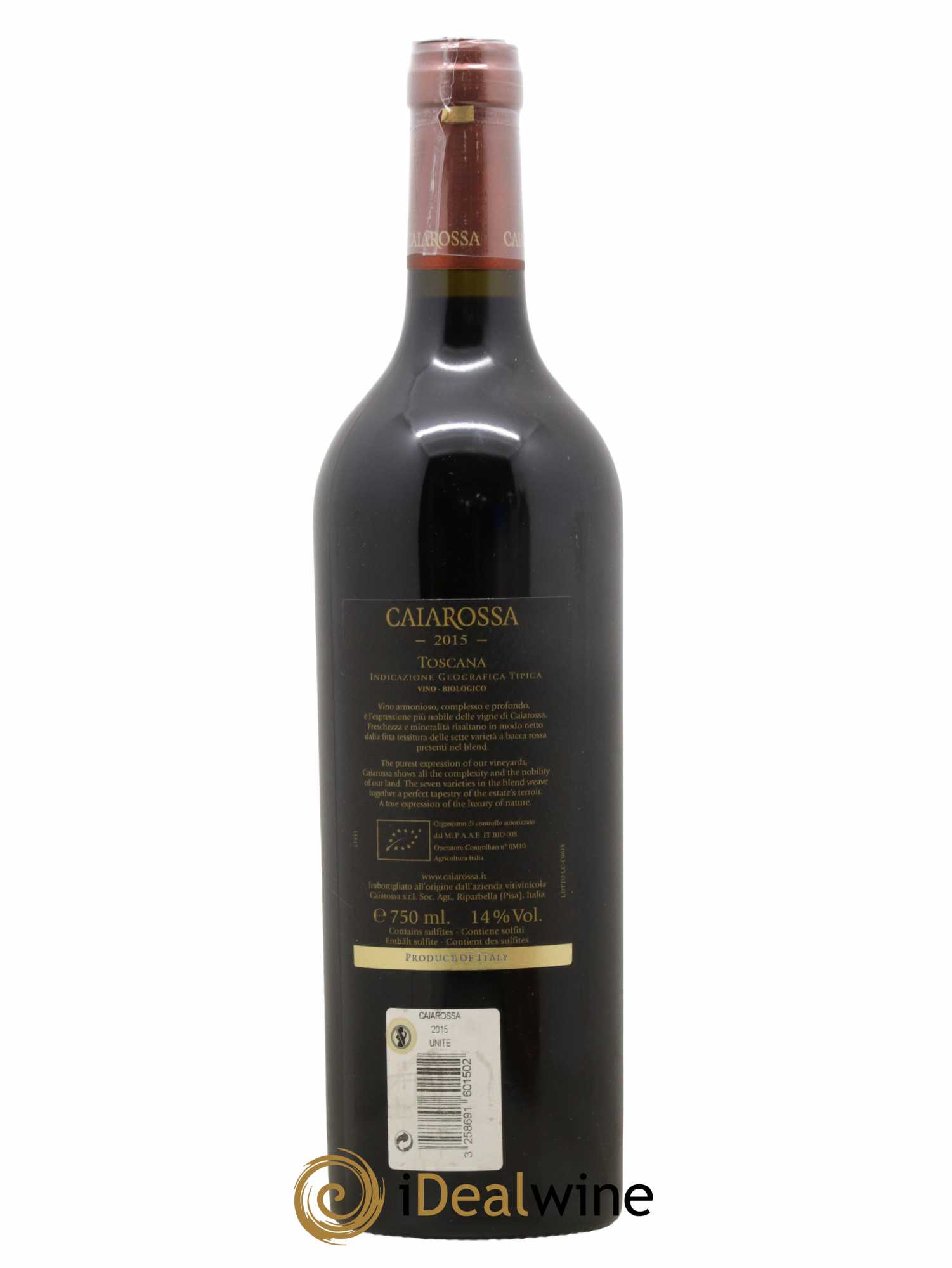 Toscana IGT Caiarossa 2015 - Lot de 1 bouteille - 1