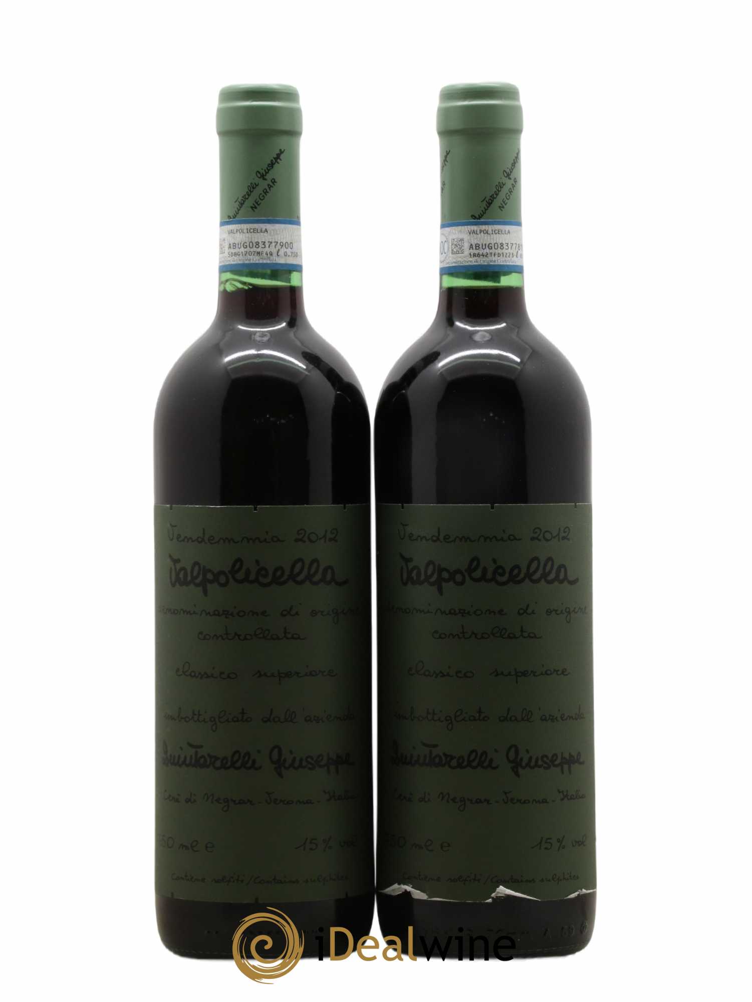 Valpolicella Classico Superiore Giuseppe Quintarelli 2012 - Lot de 2 bouteilles - 0