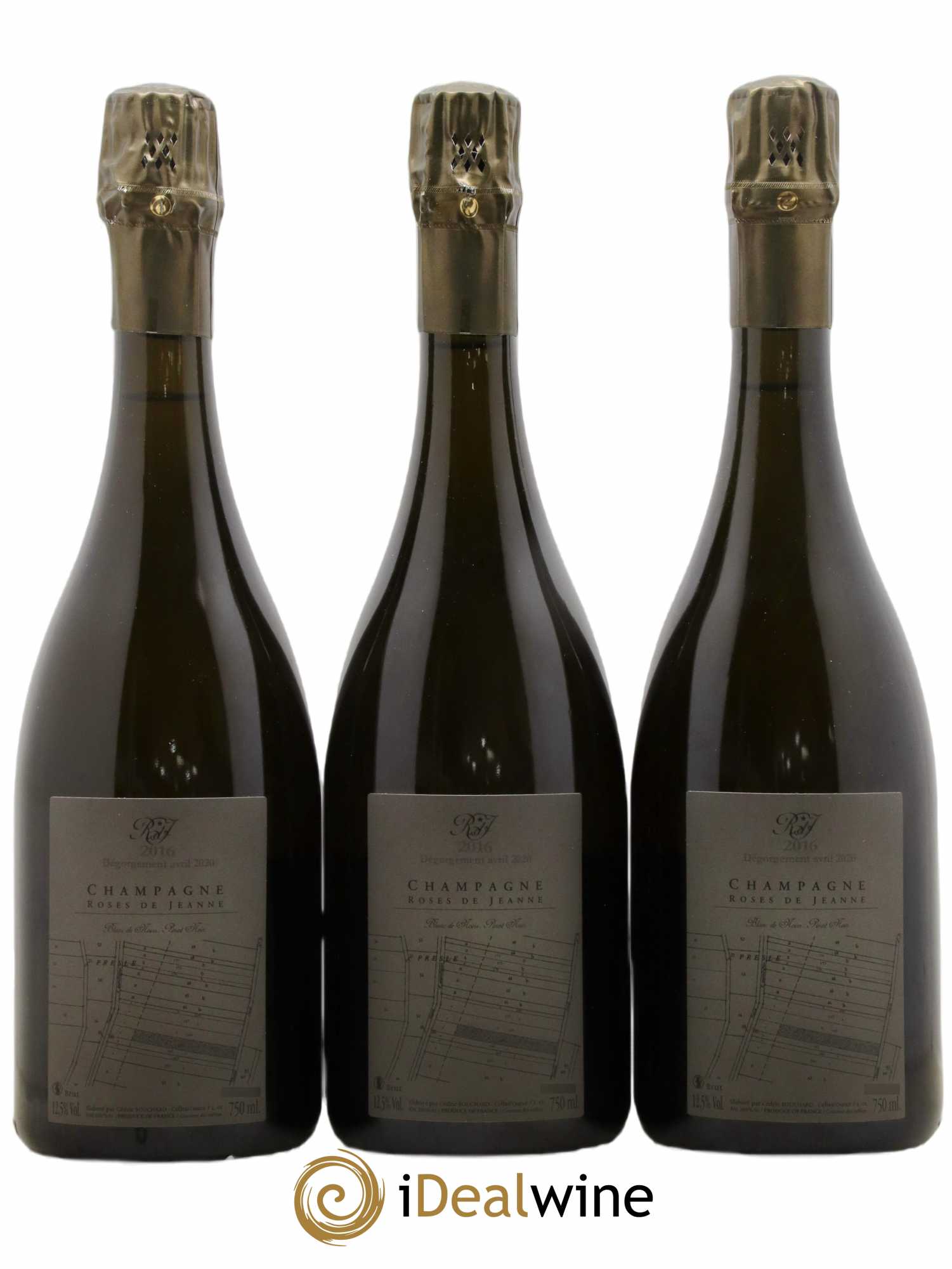 Roses de Jeanne Presle Blanc de Noirs Cédric Bouchard 2016 - Lot de 3 bouteilles - 1