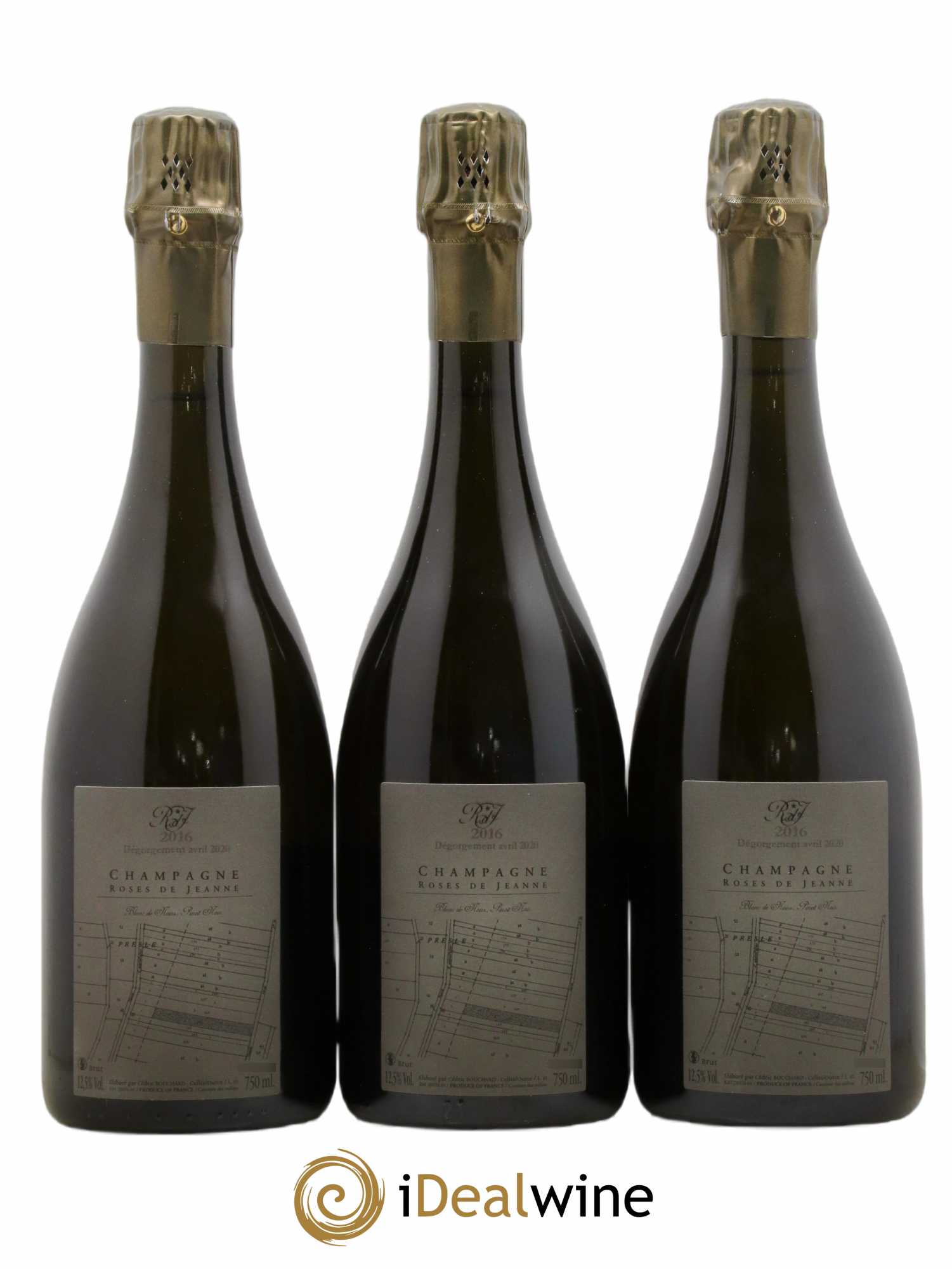 Roses de Jeanne Presle Blanc de Noirs Cédric Bouchard 2016 - Lot de 3 bouteilles - 1