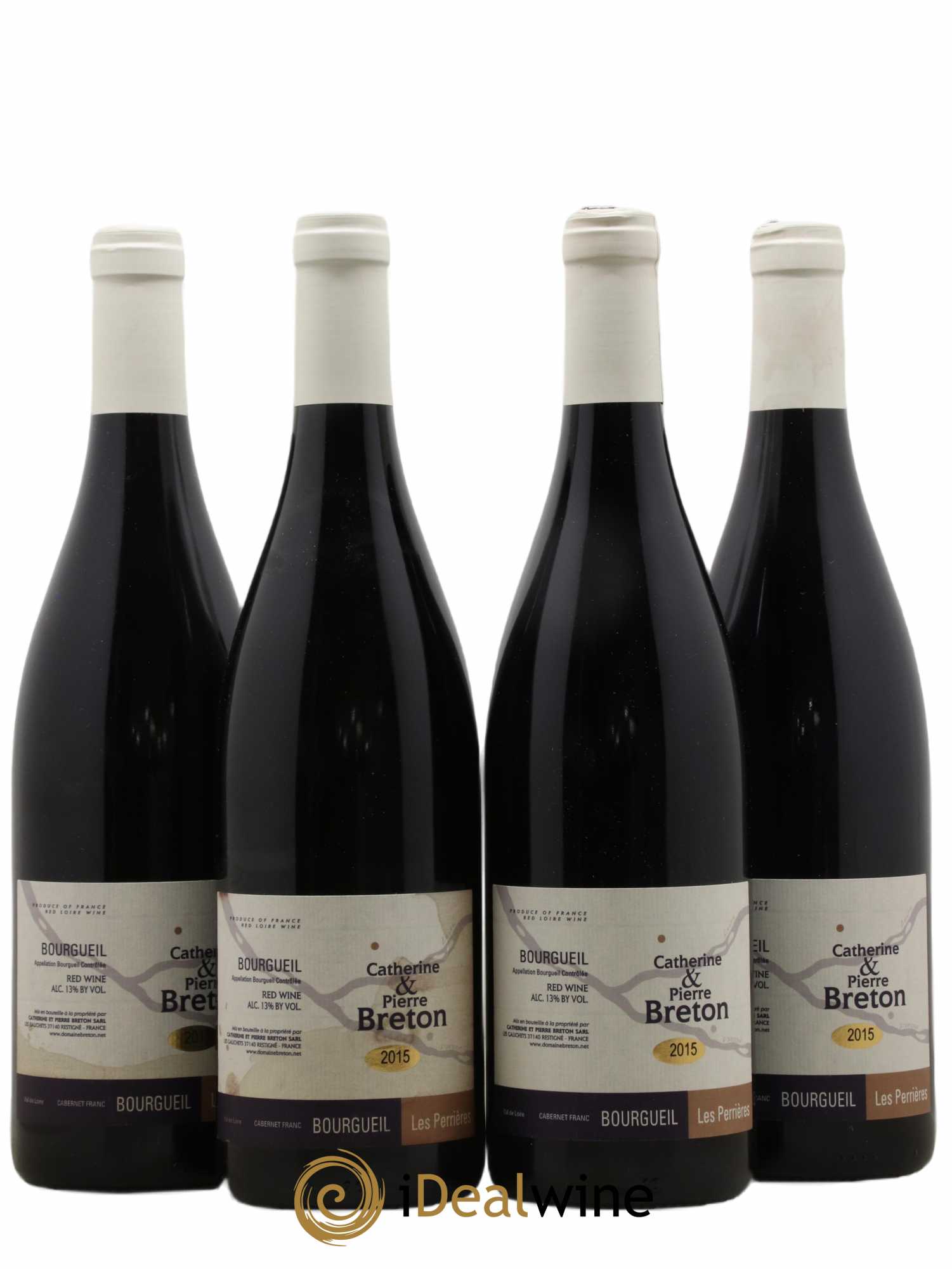 Bourgueil Les Perrières Catherine et Pierre Breton 2015 - Lot de 4 bouteilles - 0
