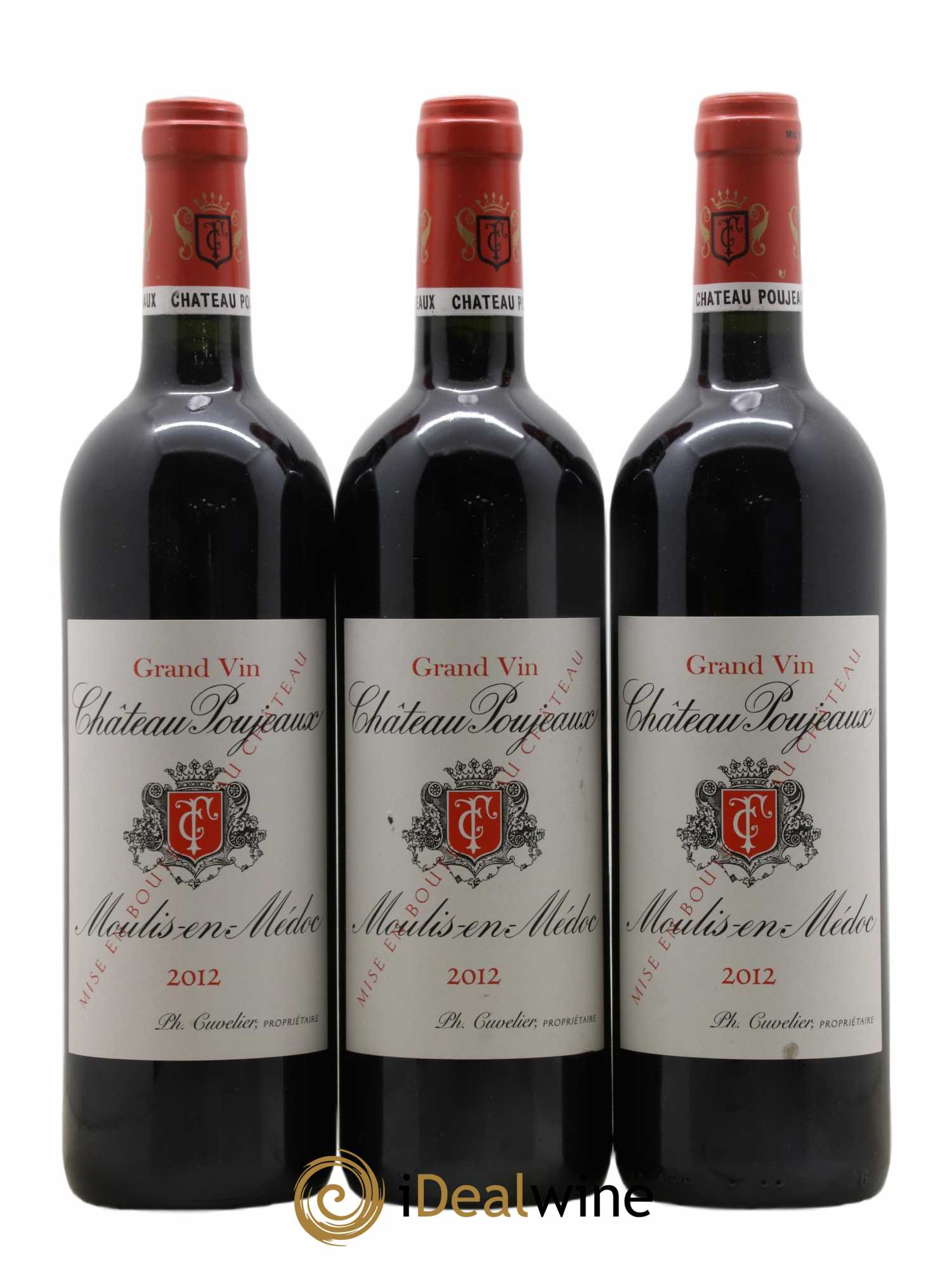 Château Poujeaux 2012 - Lot de 3 bouteilles - 0