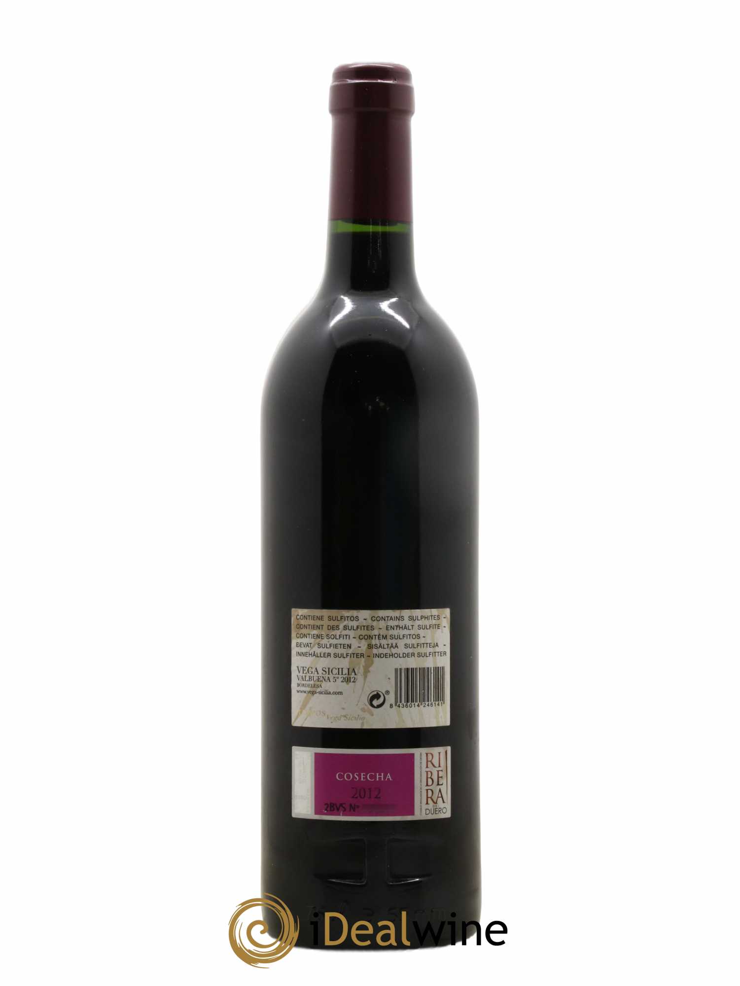 Ribera Del Duero DO Vega Sicilia Valbuena 5 ano Famille Alvarez 2012 - Lot de 1 bouteille - 1