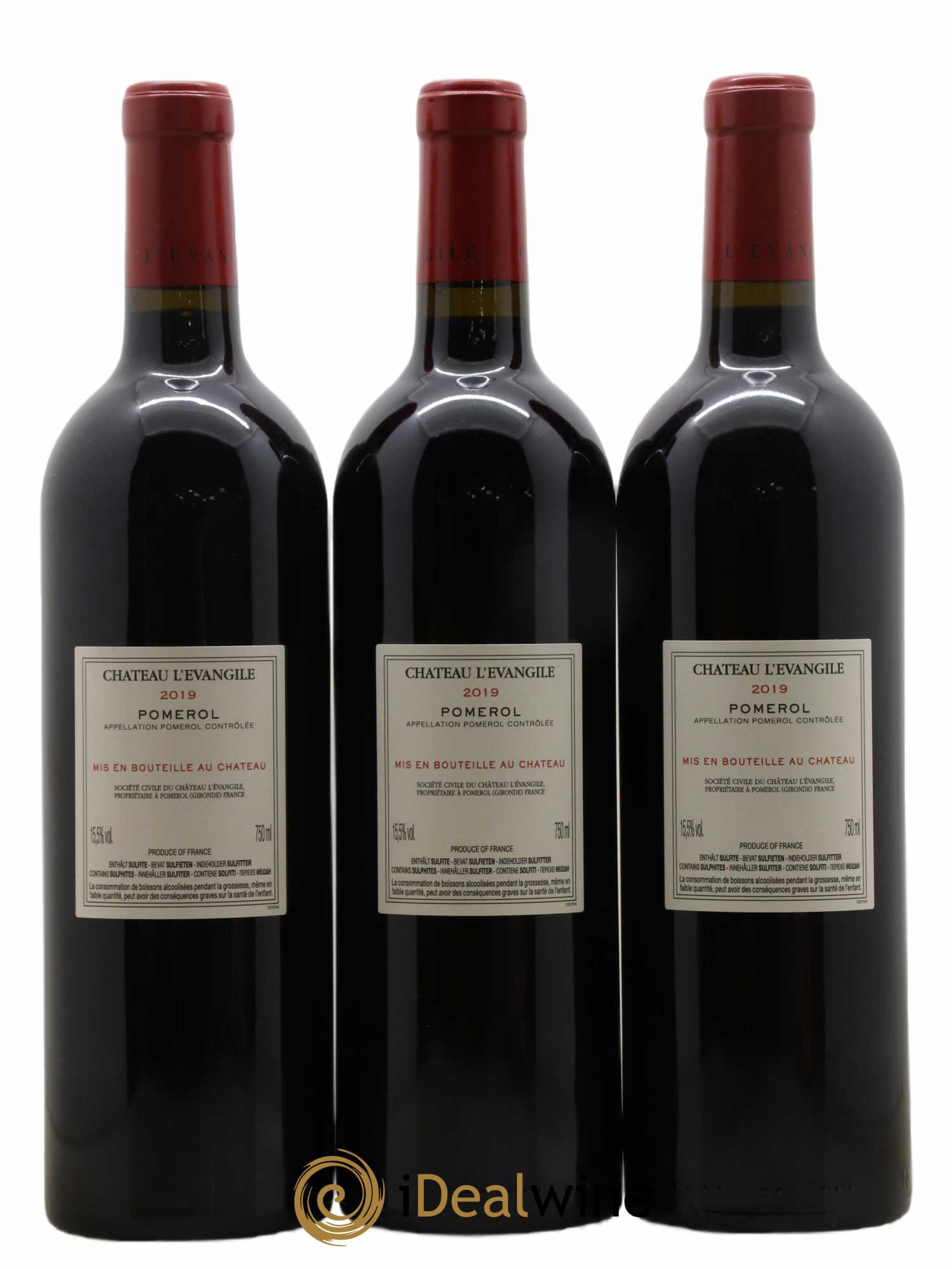 Château l' Évangile 2019 - Lot de 3 bouteilles - 1