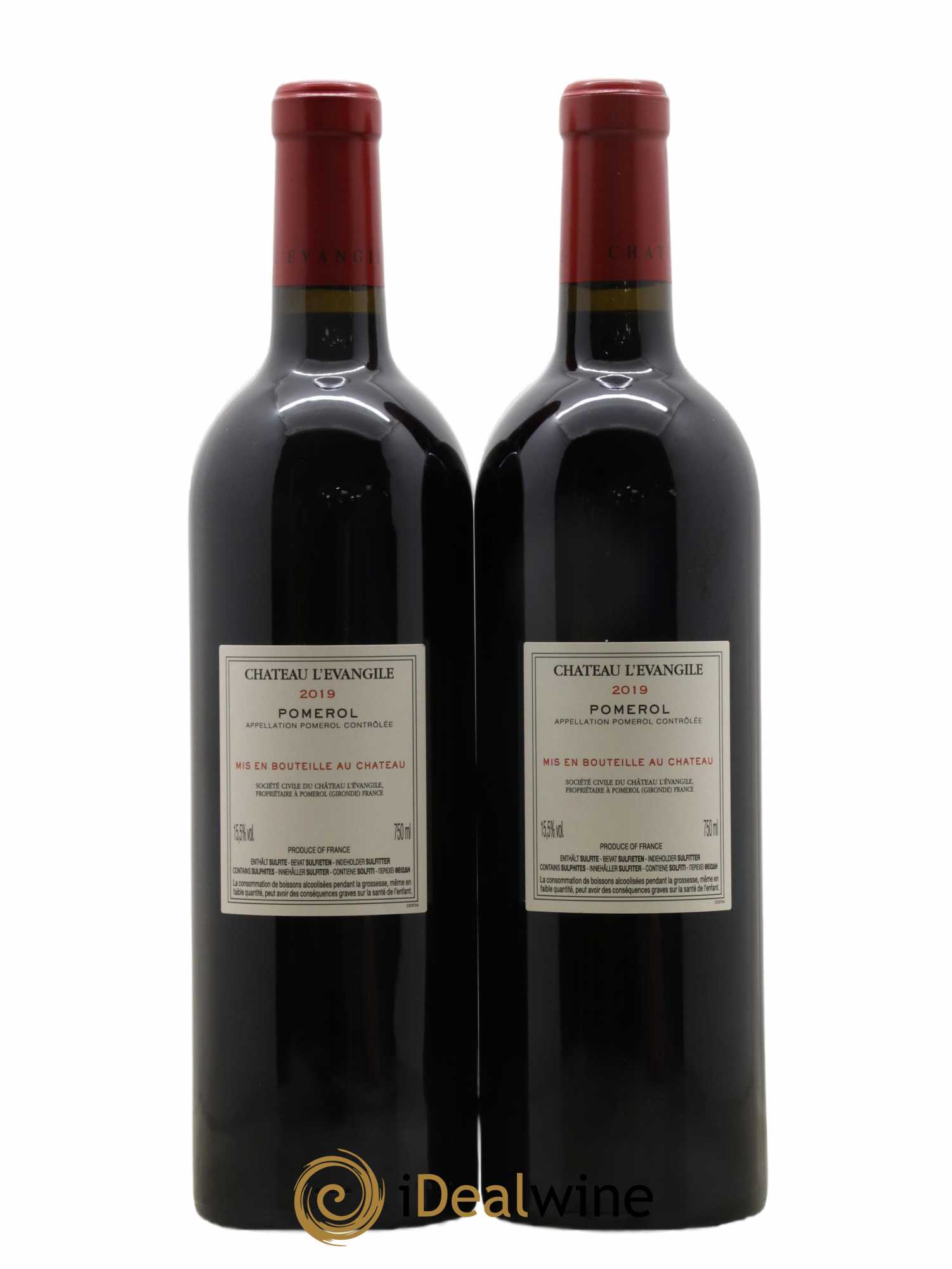 Château l' Évangile 2019 - Lot de 2 bouteilles - 1