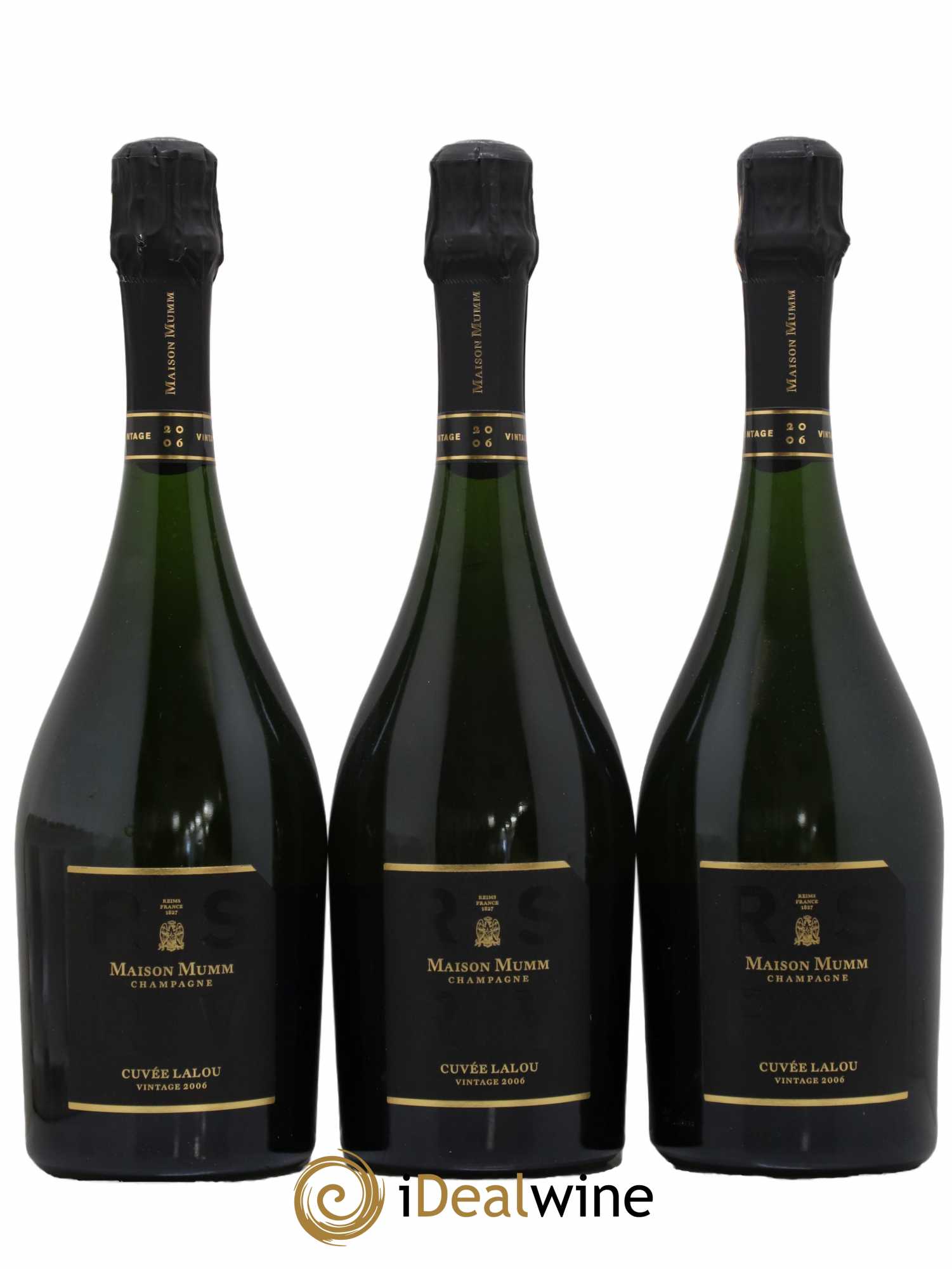 René Lalou Mumm 2006 - Lot of 3 bottles - 0
