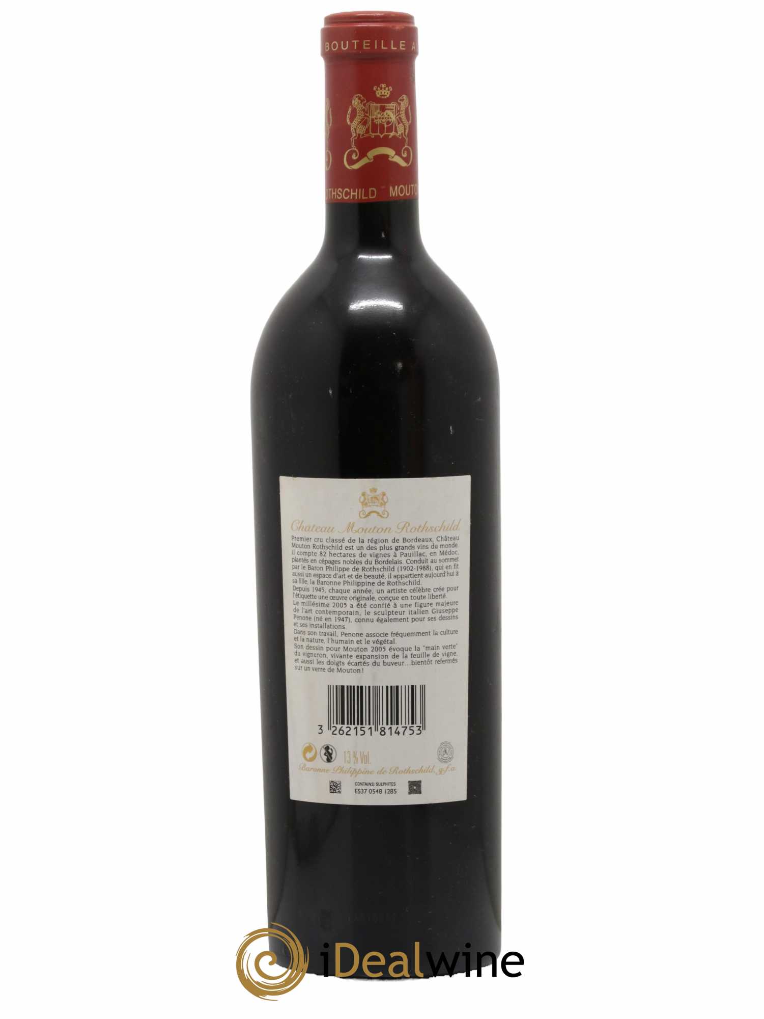 Château Mouton Rothschild 1er Grand Cru Classé 2005 - Lot de 1 bouteille - 1