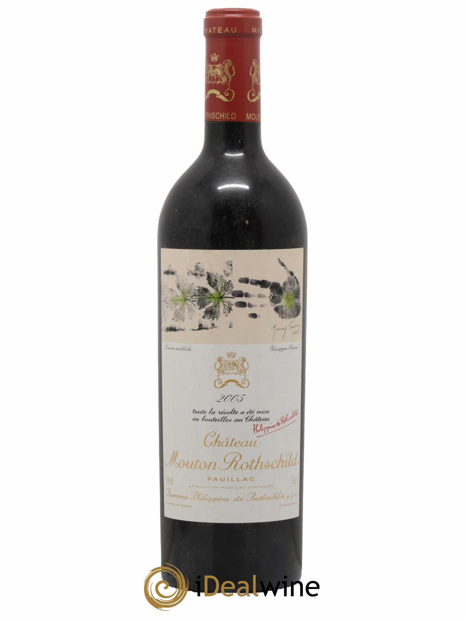 Château Mouton Rothschild 1er Grand Cru Classé 2005 - Lot de 1 bouteille - 0