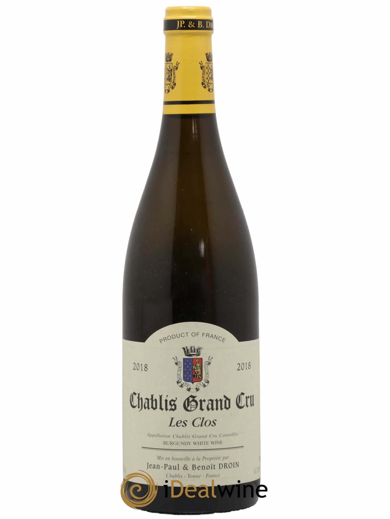 Chablis Grand Cru Les Clos Jean-Paul & Benoît Droin (Domaine) 2018 - Lot de 1 bouteille - 0