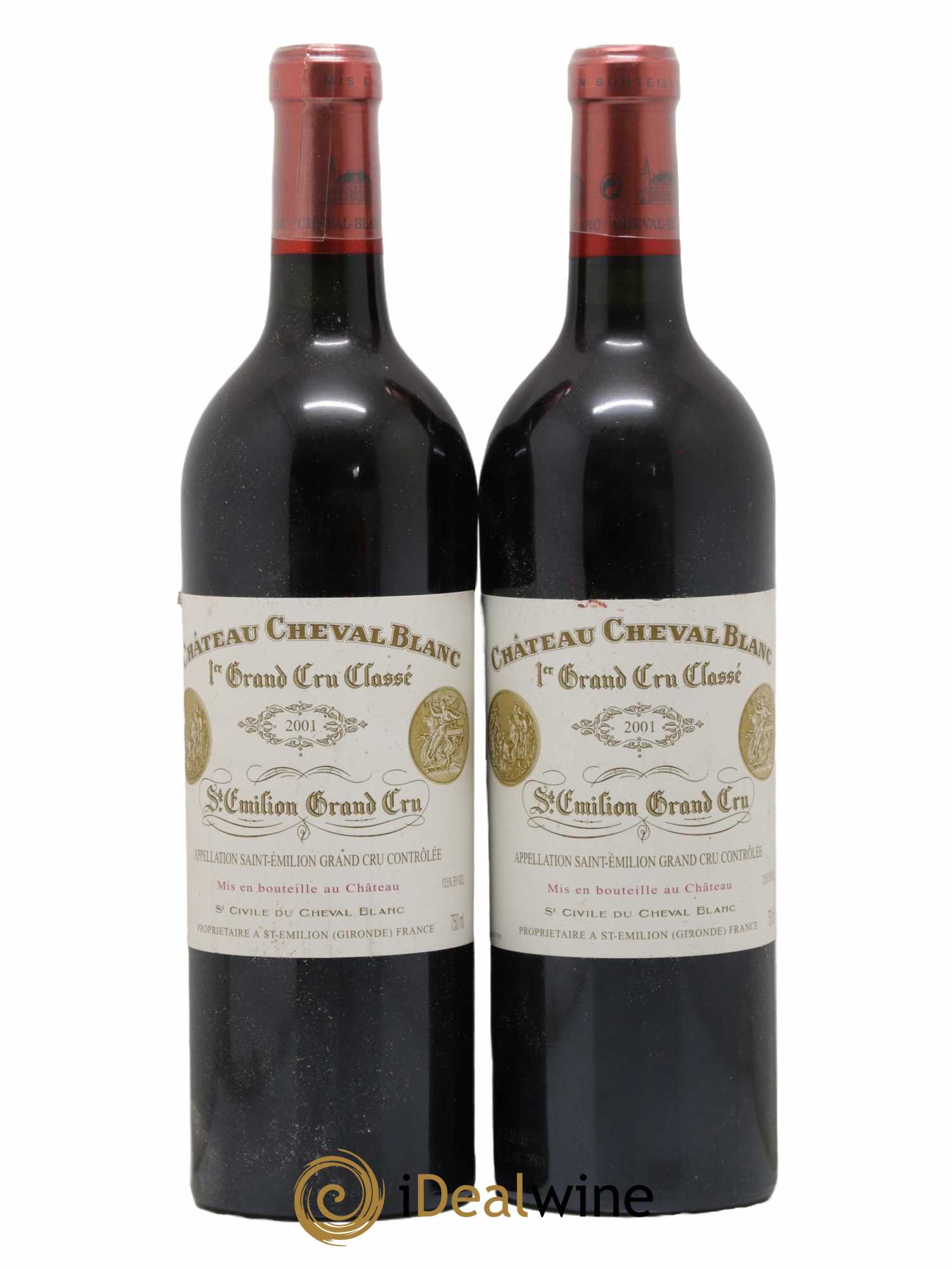 Château Cheval Blanc 1er Grand Cru Classé A 2001 - Lot de 2 bouteilles - 0