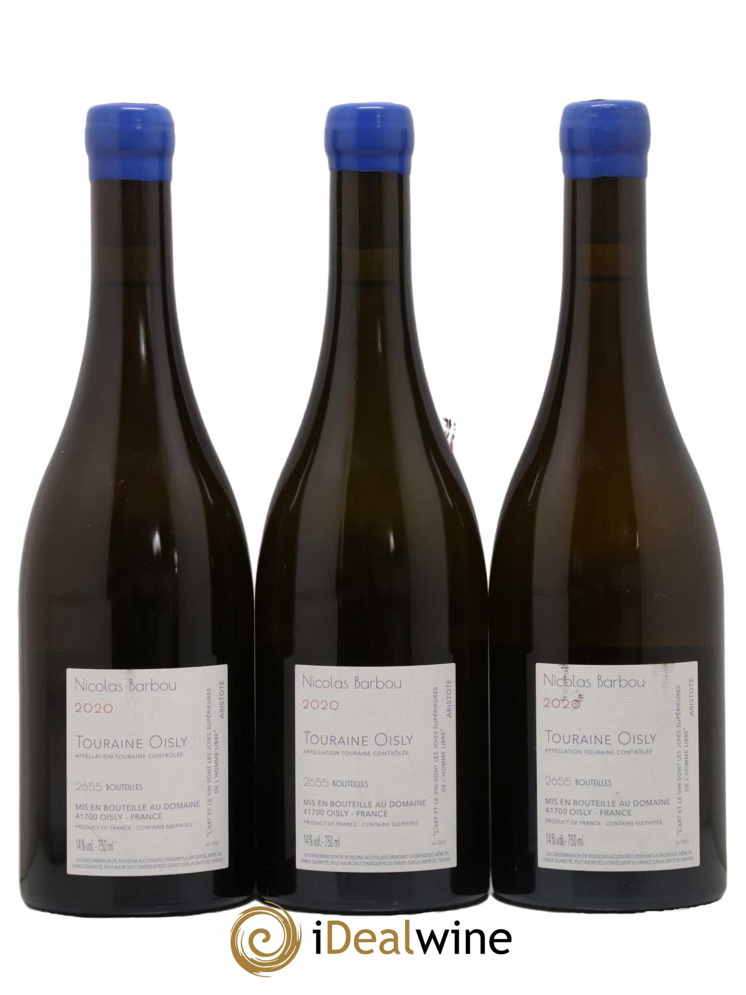 Touraine-Oisly Utopie Créative Nicolas Barbou 2020 - Lot de 3 bouteilles - 1