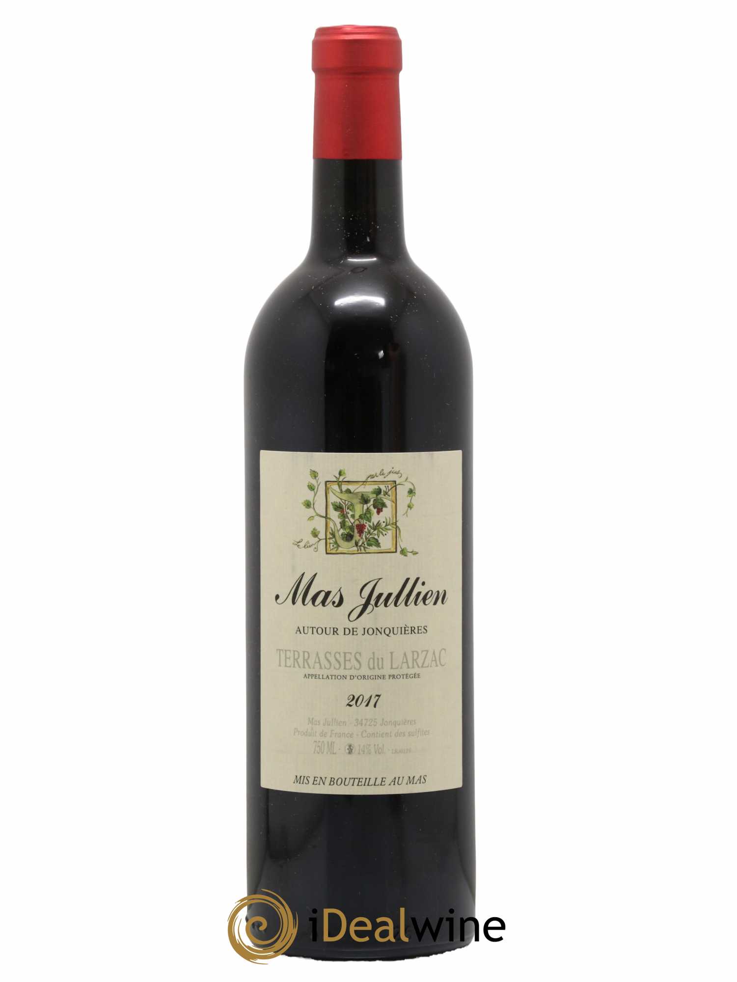 Terrasses du Larzac Mas Jullien Autour de Jonquières Olivier Jullien 2017 - Lot de 1 bouteille - 0
