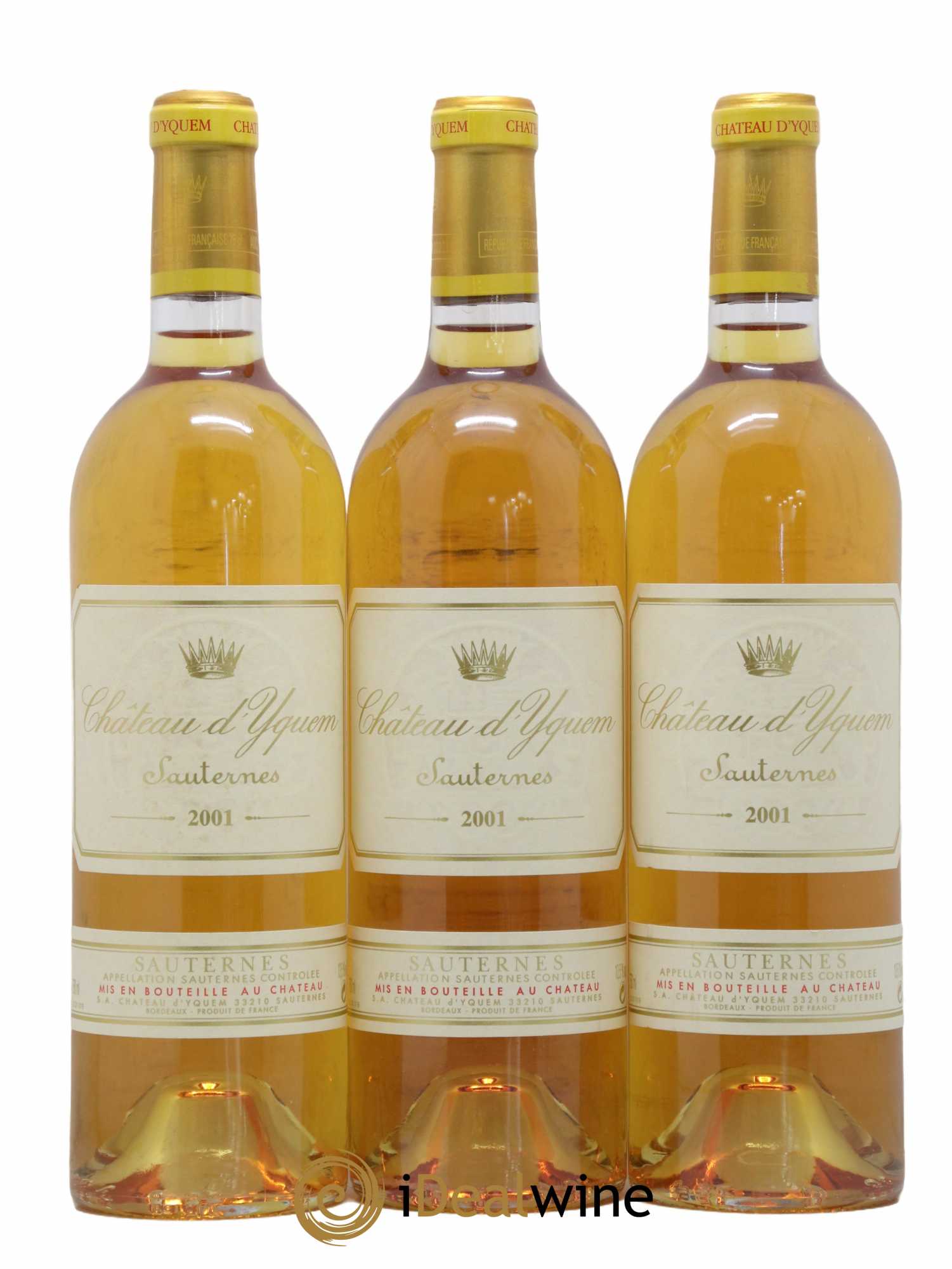 Château d' Yquem 1er Cru Classé Supérieur 2001 - Lotto di 3 bottiglie - 0