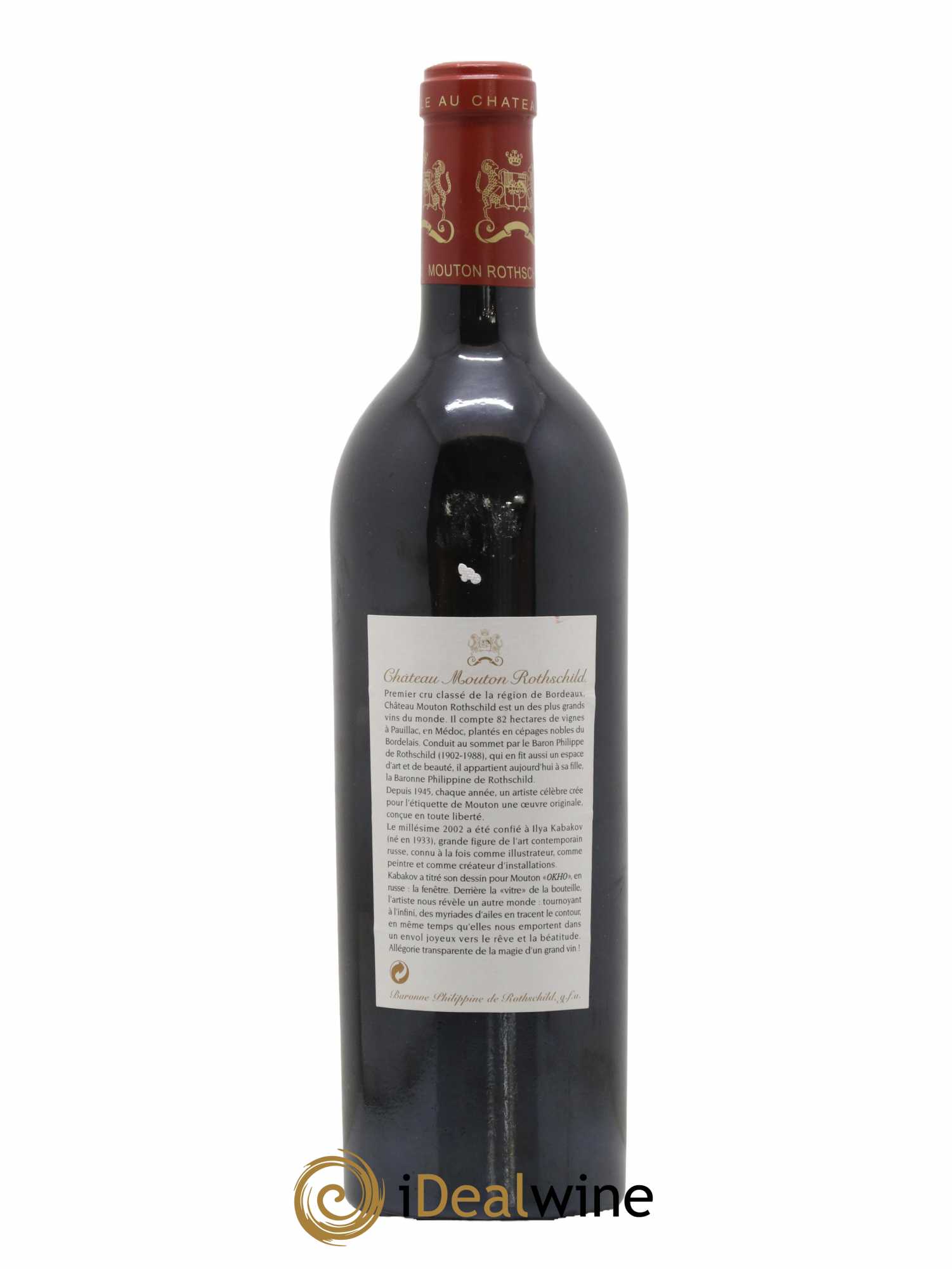 Château Mouton Rothschild 1er Grand Cru Classé 2002 - Lot de 1 bouteille - 1