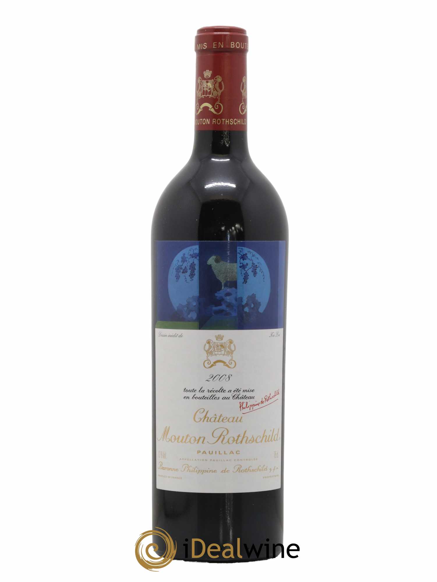 Château Mouton Rothschild 1er Grand Cru Classé 2008 - Lot de 1 bouteille - 0