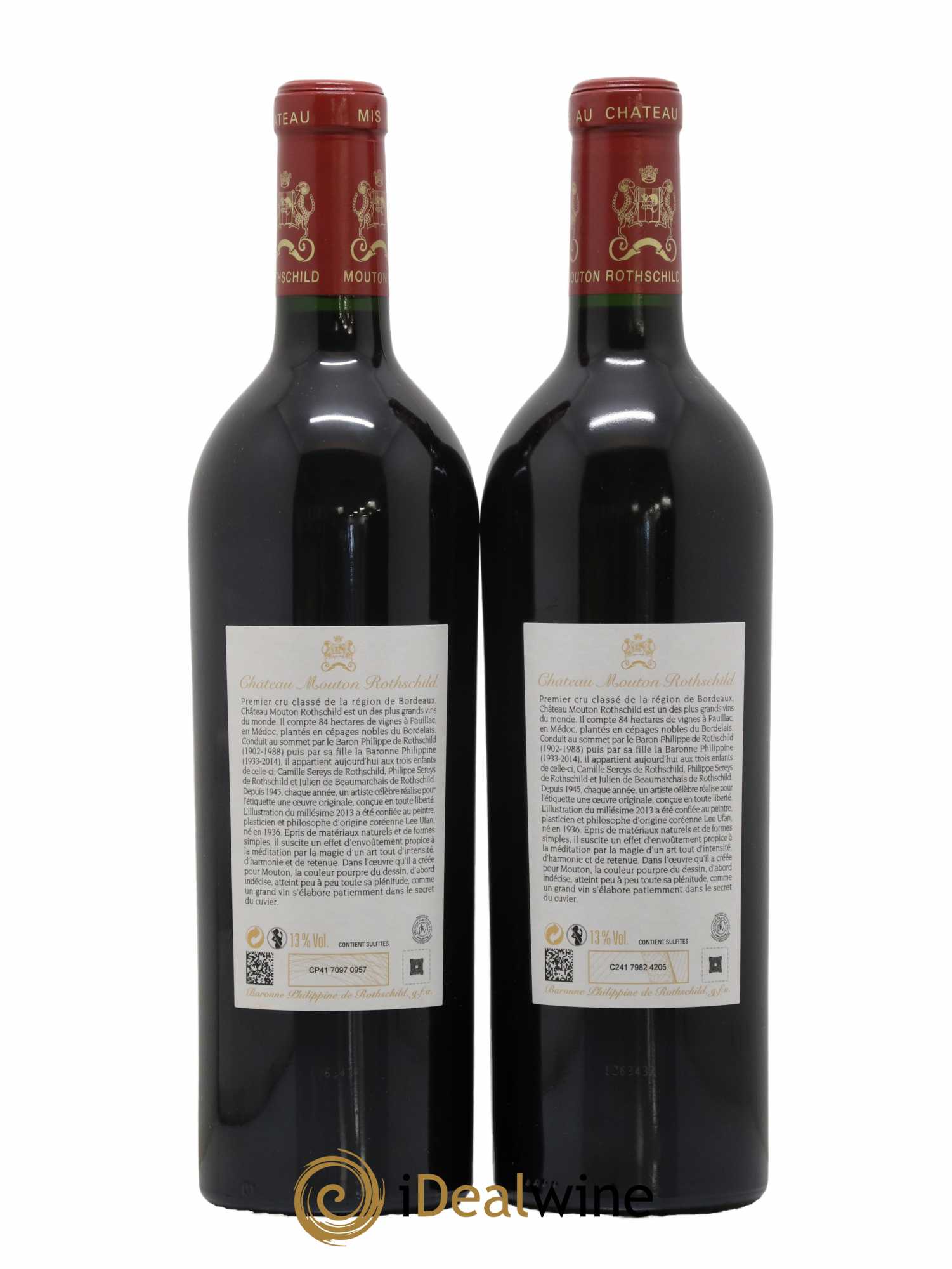 Château Mouton Rothschild 1er Grand Cru Classé 2013 - Lot de 2 bouteilles - 1