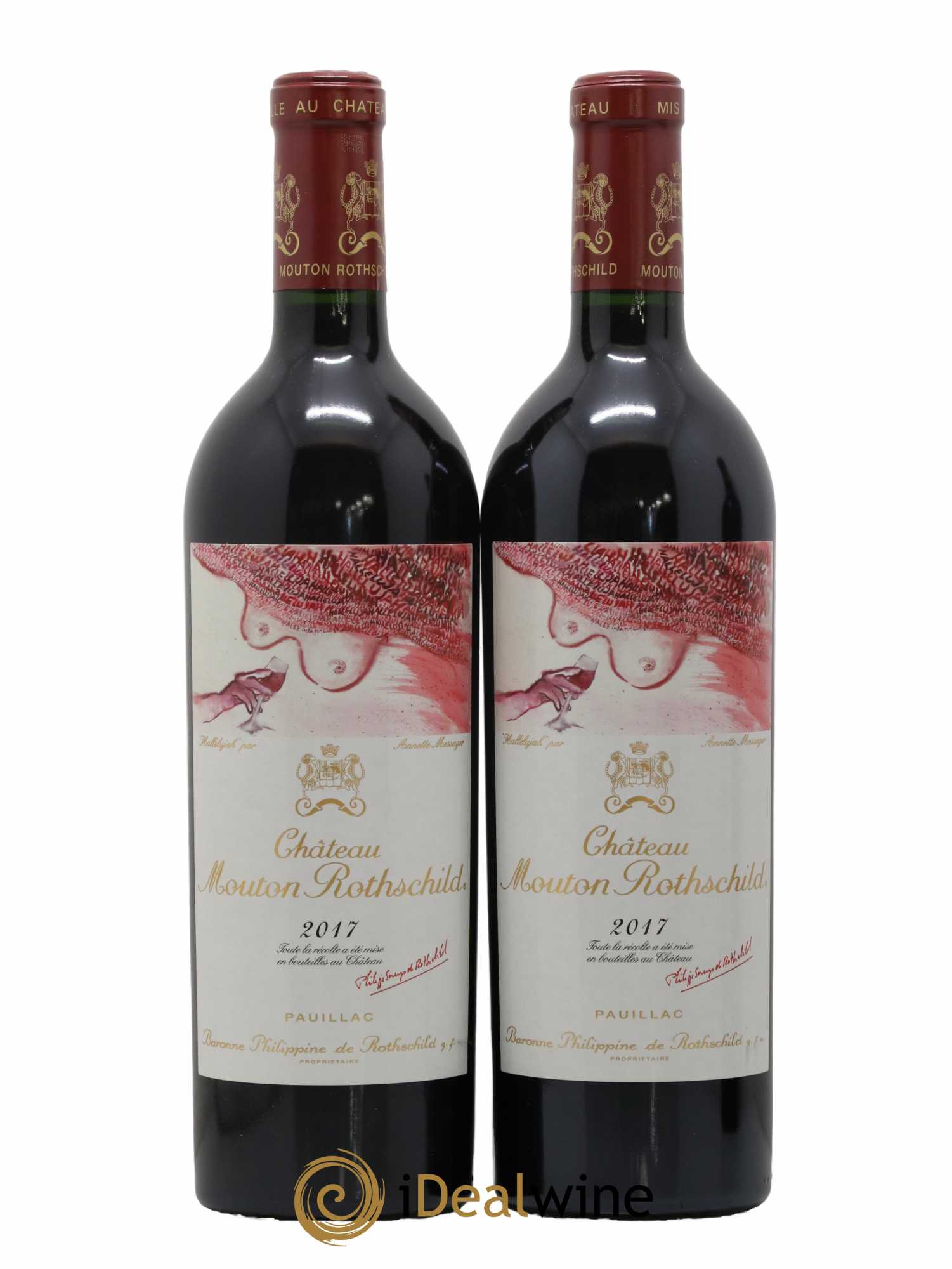 Château Mouton Rothschild 1er Grand Cru Classé 2017 - Lot de 2 bouteilles - 0