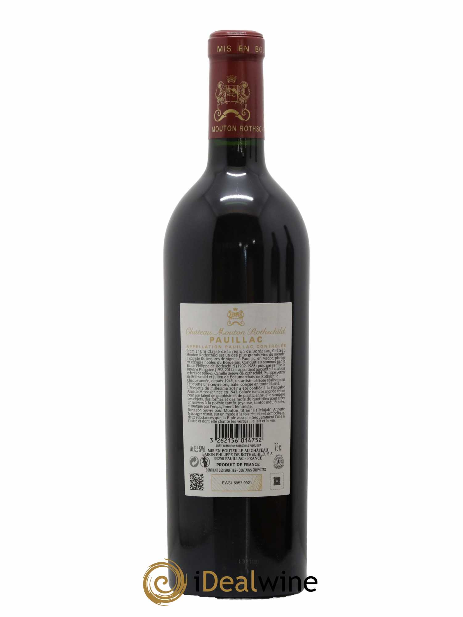 Château Mouton Rothschild 1er Grand Cru Classé 2017 - Lot de 1 bouteille - 1