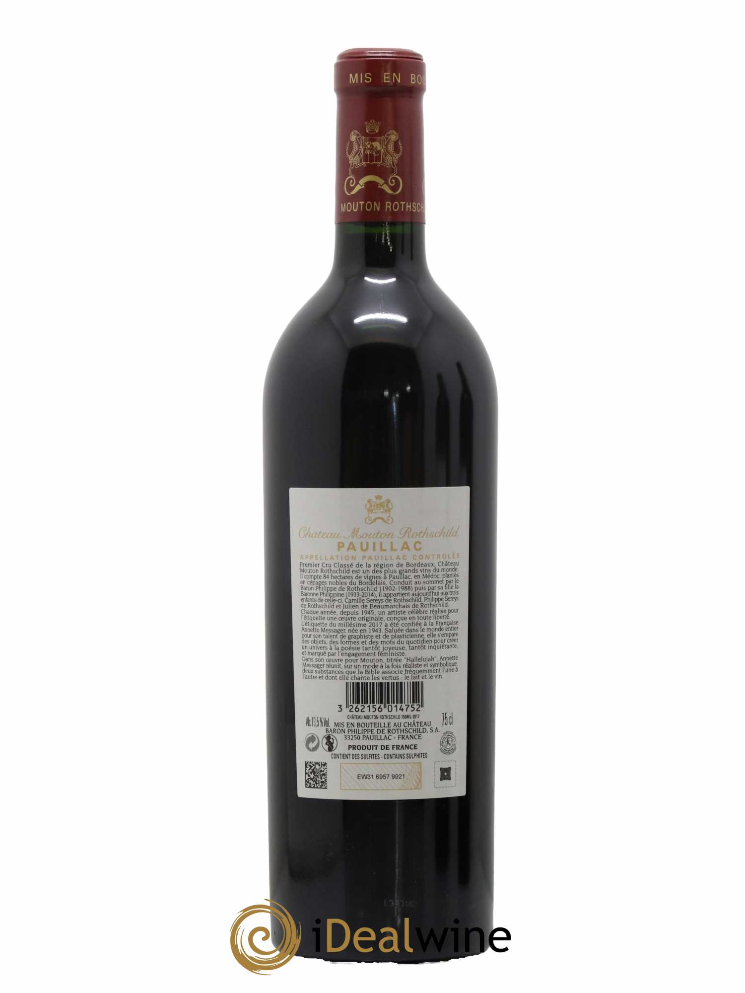 Château Mouton Rothschild 1er Grand Cru Classé 2017 - Lot de 1 bouteille - 1