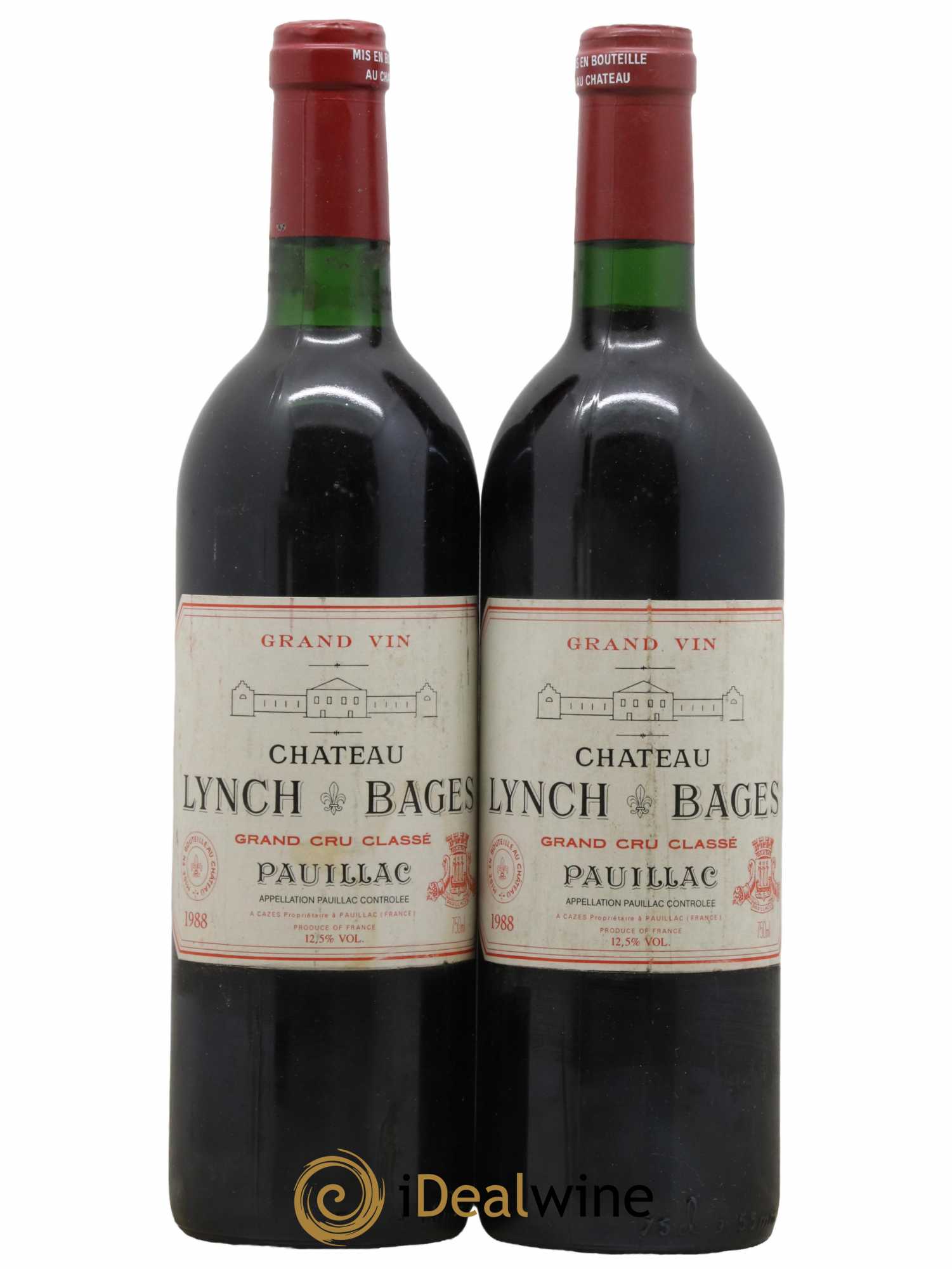 Château Lynch Bages 5ème Grand Cru Classé 1988 - Lot de 2 bouteilles - 0