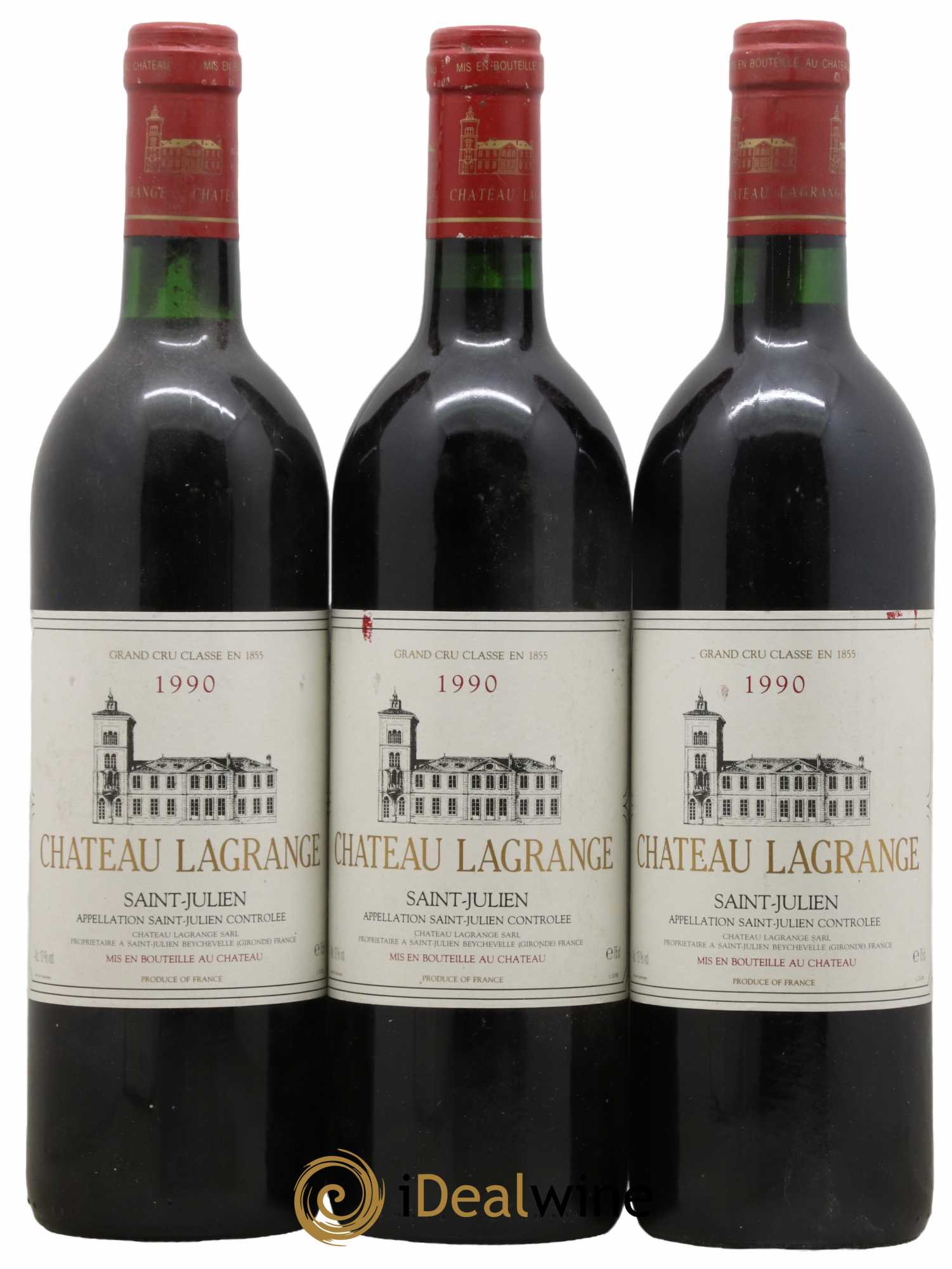 Château Lagrange 3ème Grand Cru Classé 1990 - Lot de 3 bouteilles - 0