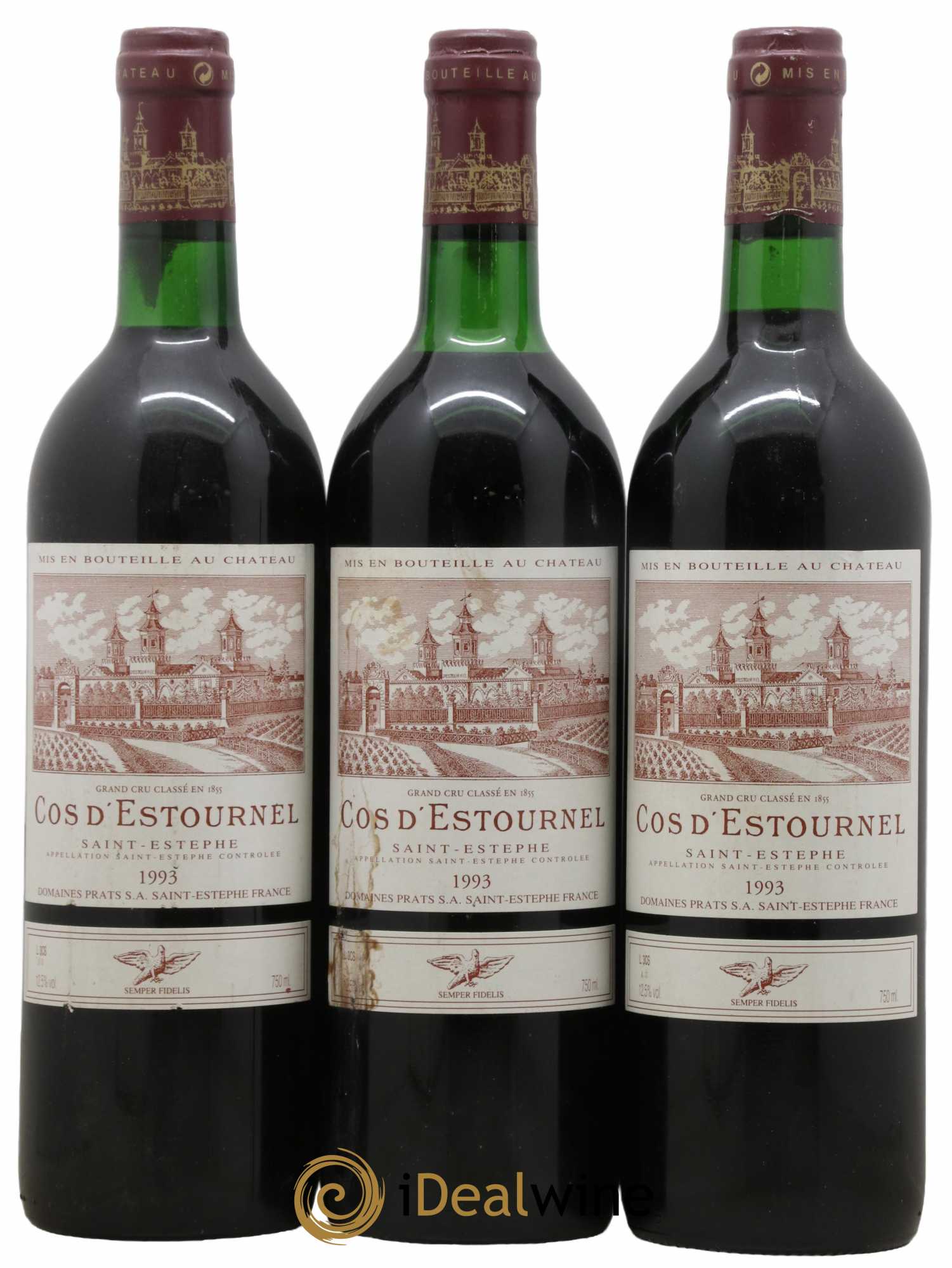 Cos d'Estournel 2ème Grand Cru Classé 1993 - Lot de 3 bouteilles - 0