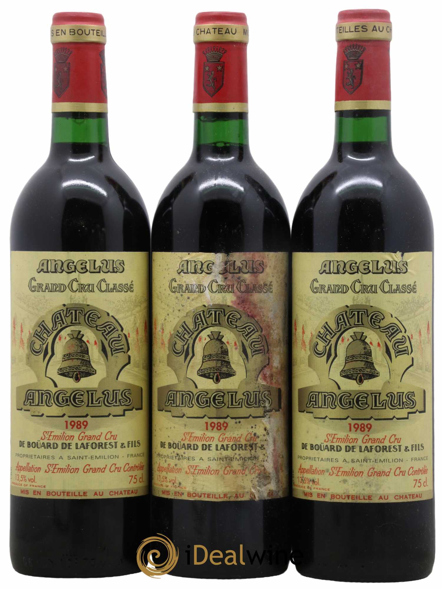Château Angélus 1er Grand Cru Classé A 1989 - Lot de 3 bouteilles - 0