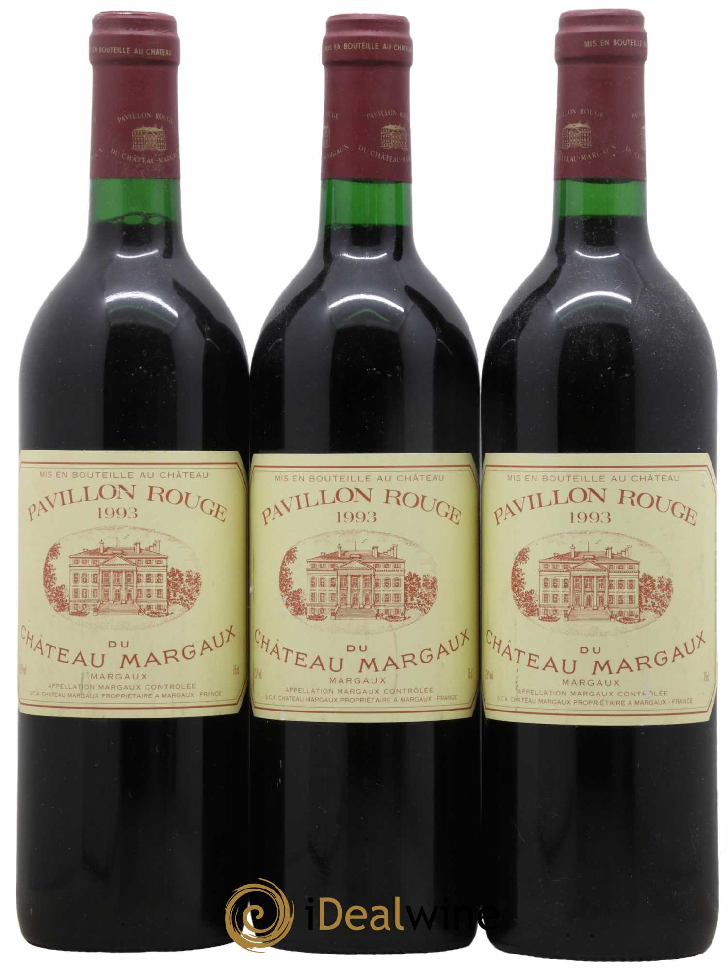 Pavillon Rouge du Château Margaux Second Vin 1993 - Lot de 3 bouteilles - 0