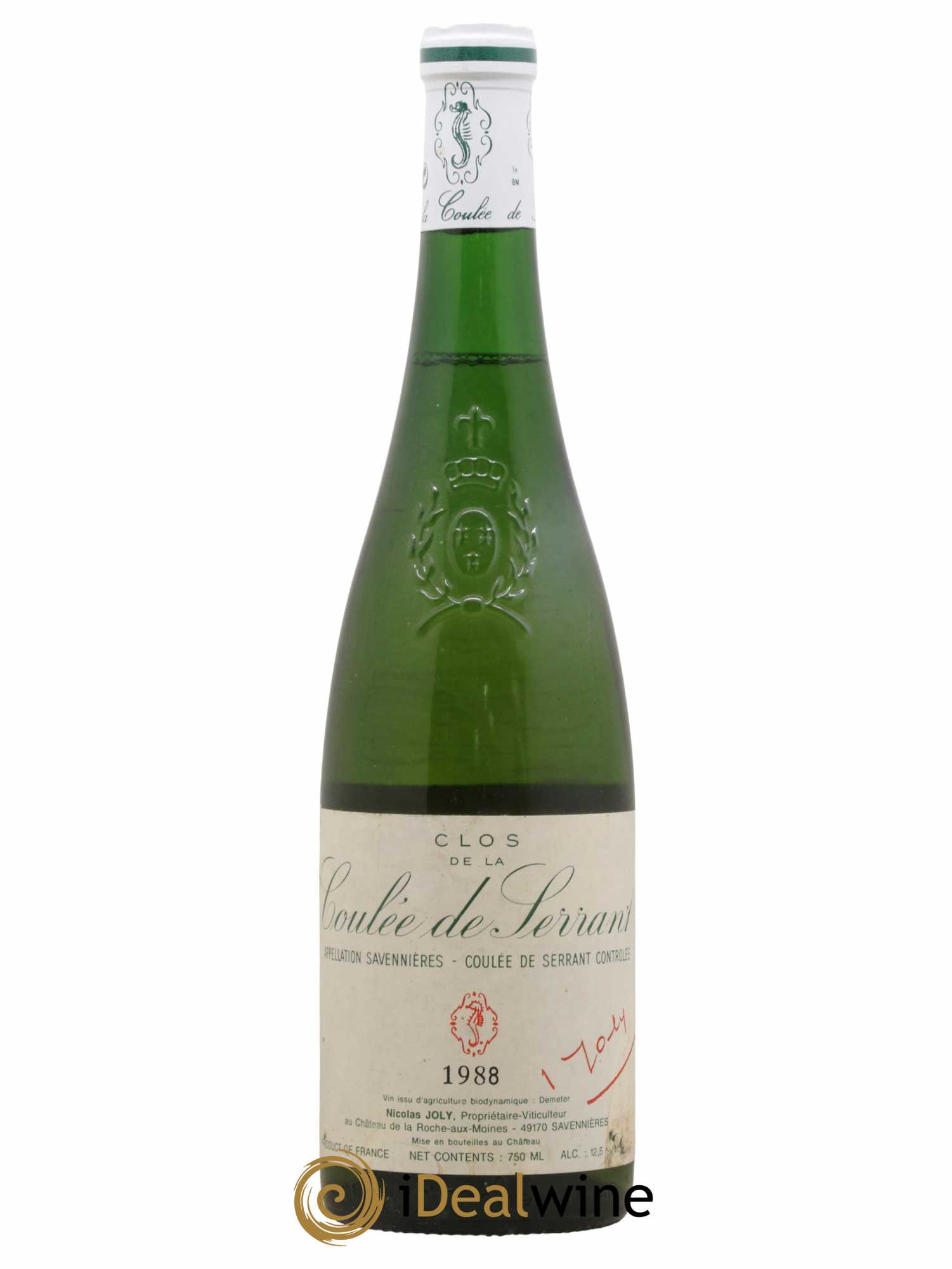 Savennières Clos de la Coulée de Serrant Vignobles de la Coulée de Serrant - Nicolas Joly 1988 - Lot de 1 bouteille - 0