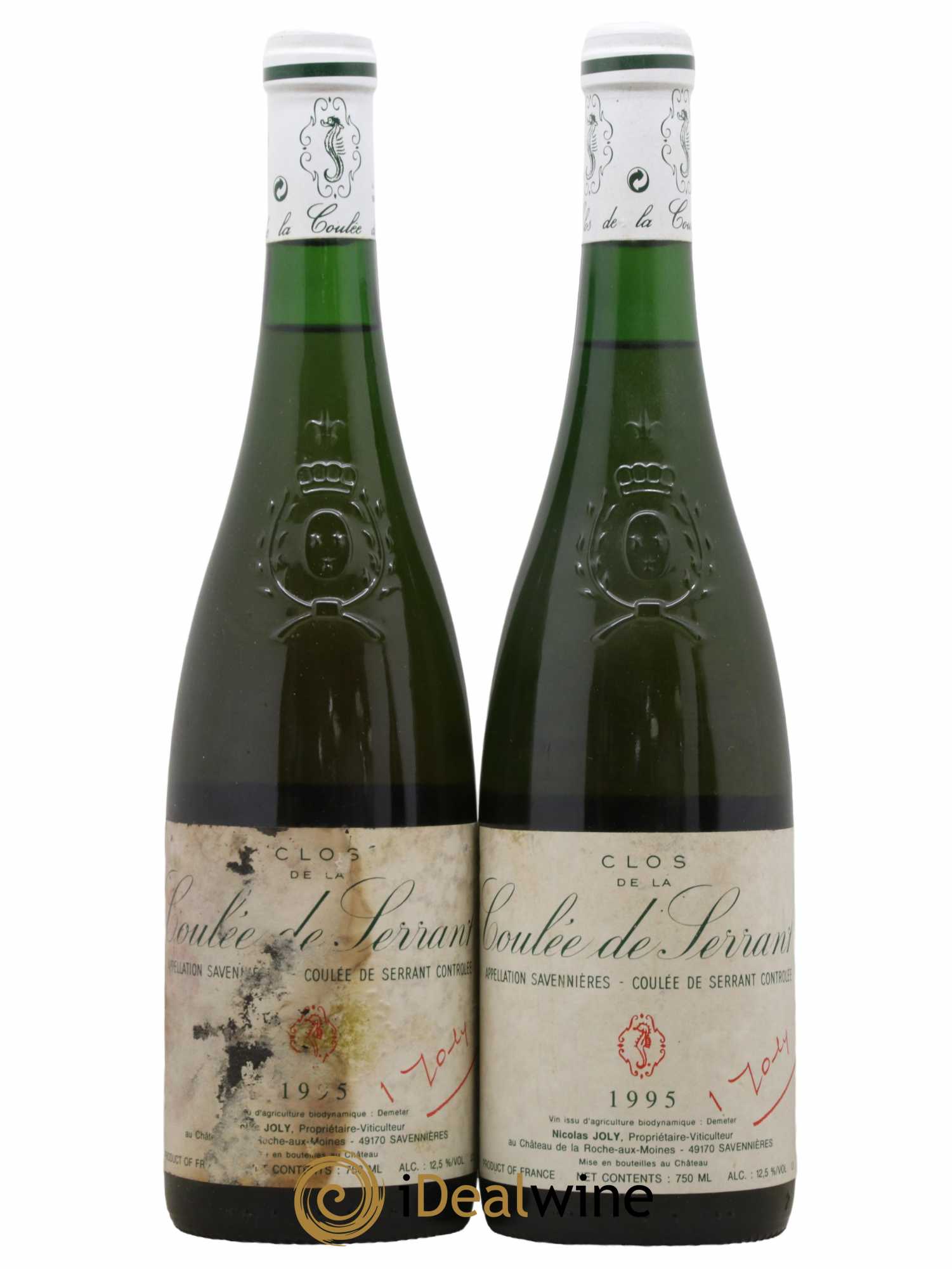 Savennières Clos de la Coulée de Serrant Vignobles de la Coulée de Serrant - Nicolas Joly 1995 - Lot de 2 bouteilles - 0