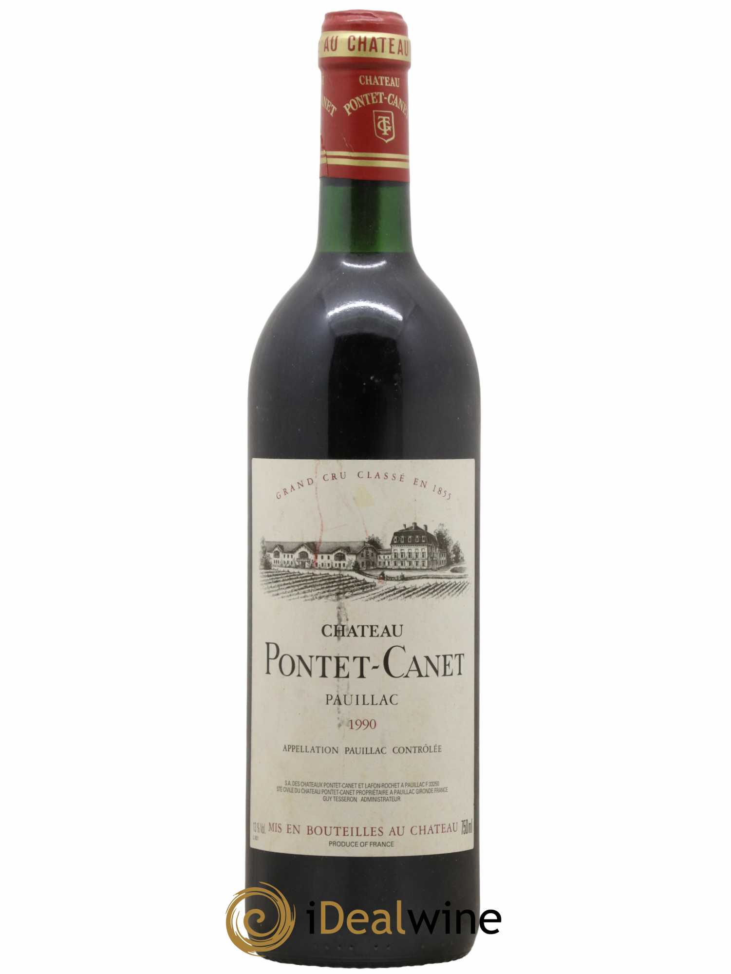 Château Pontet Canet 5ème Grand Cru Classé 1990 - Lot de 1 bouteille - 0