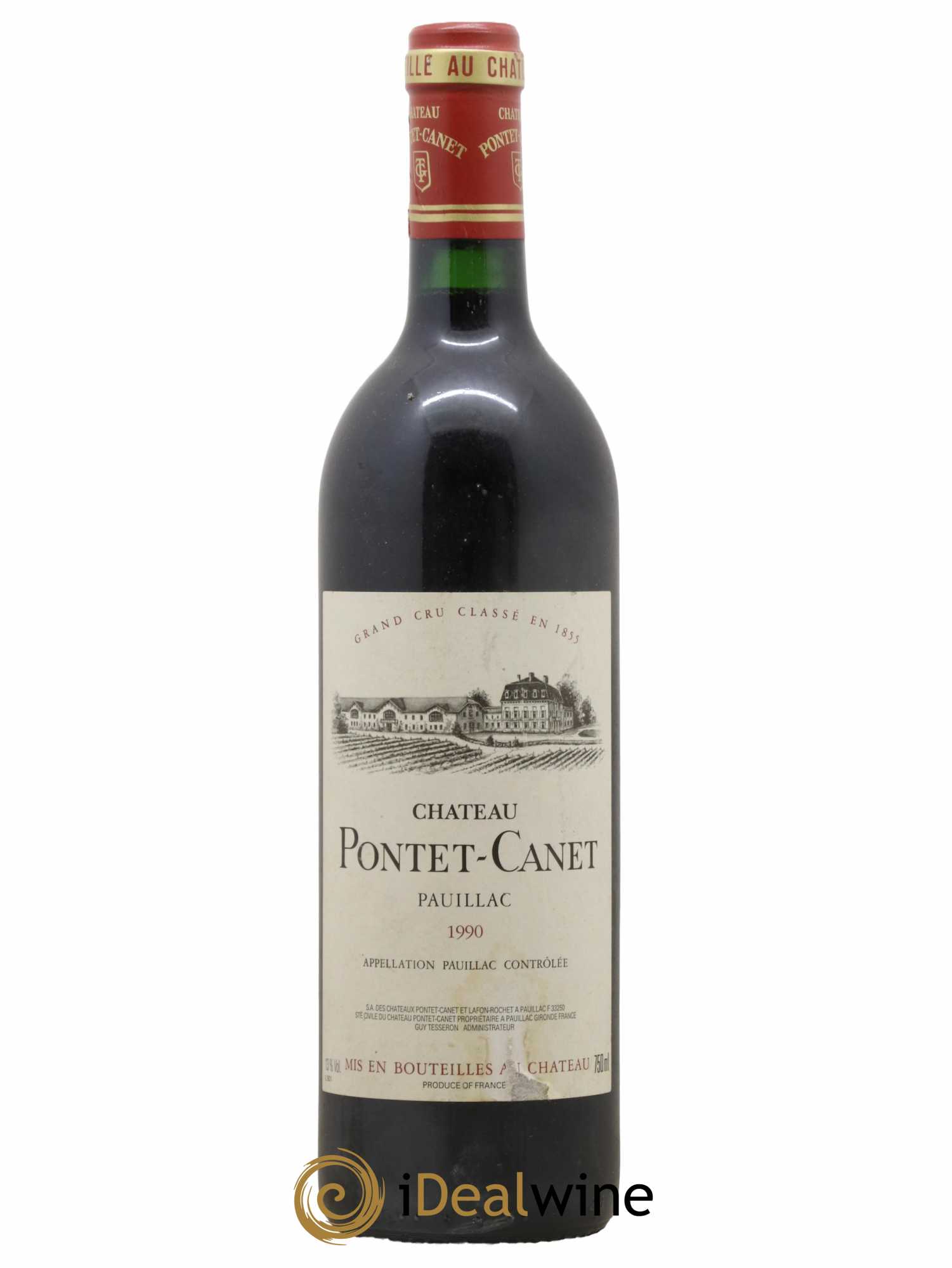 Château Pontet Canet 5ème Grand Cru Classé 1990 - Lot de 1 bouteille - 0