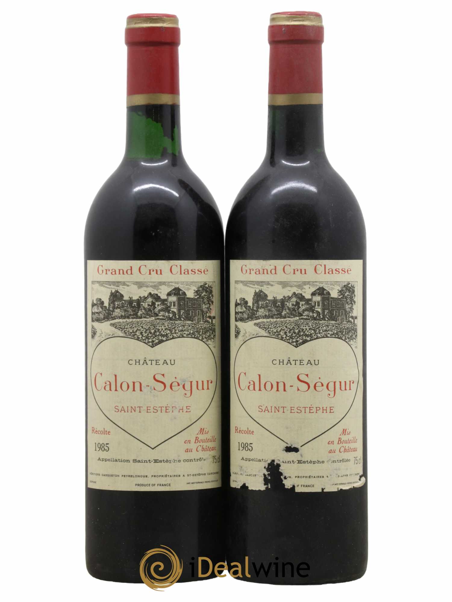 Château Calon Ségur 3ème Grand Cru Classé 1985 - Lot de 2 bouteilles - 0