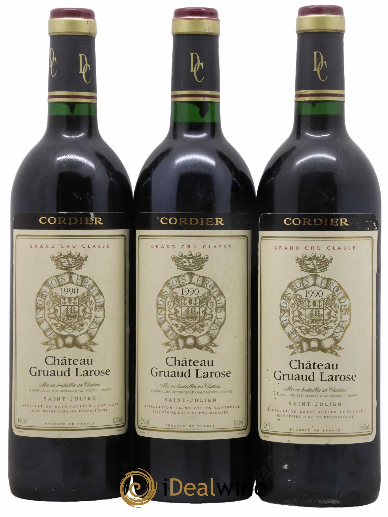 Château Gruaud Larose 2ème Grand Cru Classé 1990 - Lot de 3 bouteilles - 0