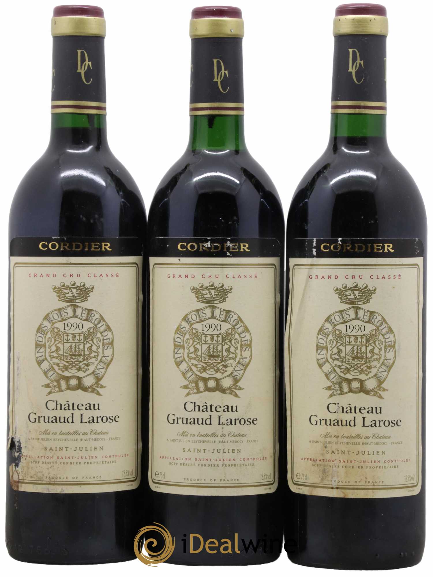 Château Gruaud Larose 2ème Grand Cru Classé 1990 - Lot de 3 bouteilles - 0