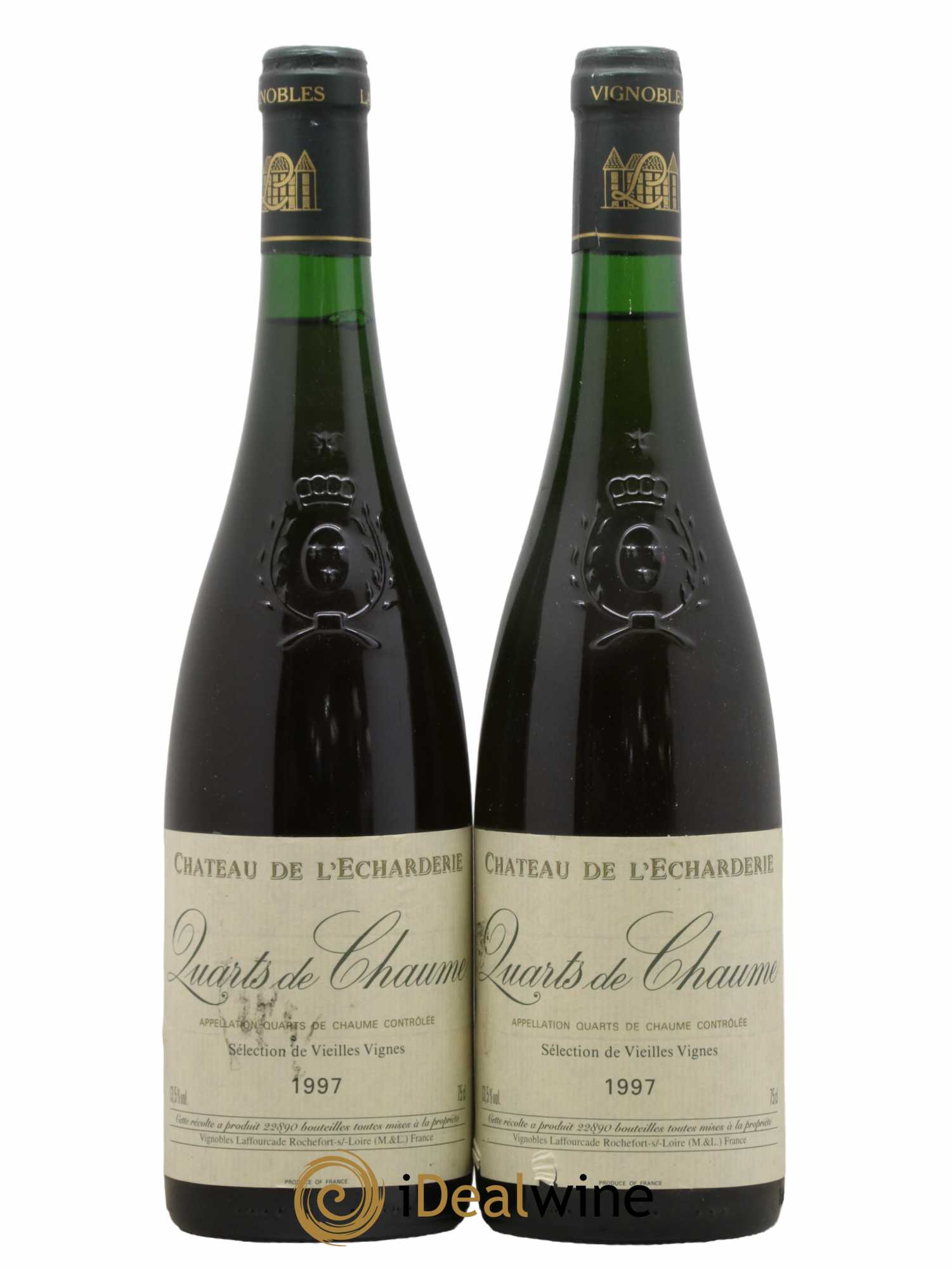 Quarts de Chaume Château L'Echarderie Selection Vielles Vignes Vignoble Laffourcade 1997 - Lotto di 2 bottiglie - 0