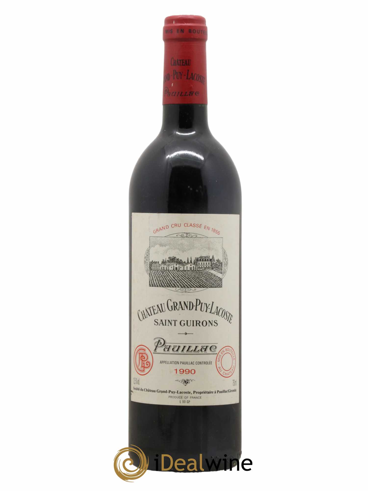 Château Grand Puy Lacoste 5ème Grand Cru Classé 1990 - Lot de 1 bouteille - 0
