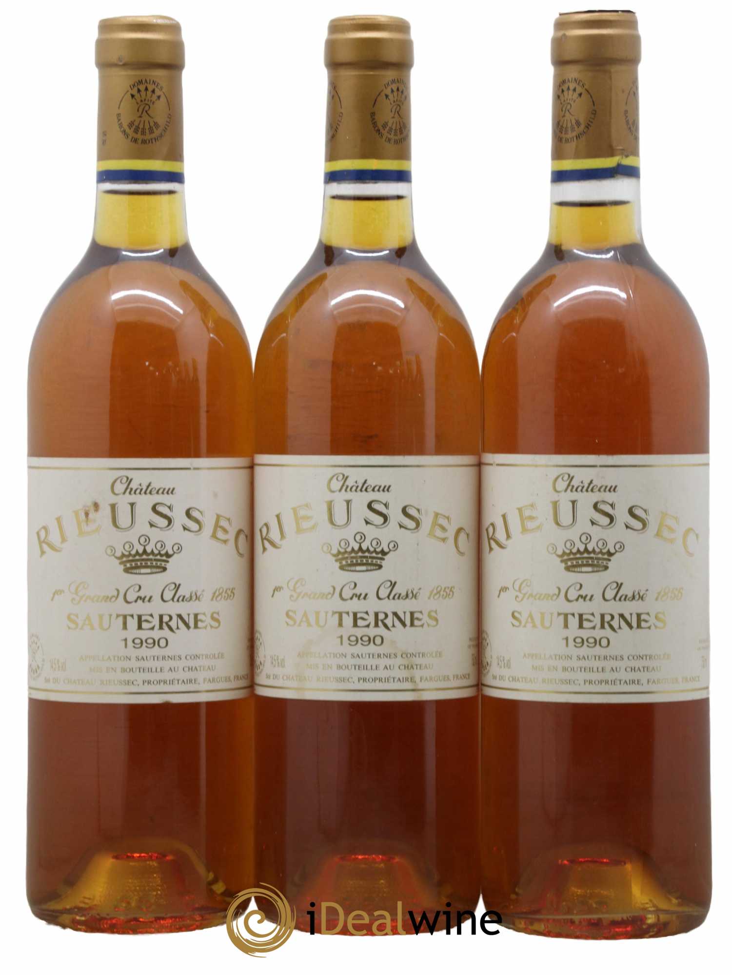 Château Rieussec 1er Grand Cru Classé 1990 - Lotto di 3 bottiglie - 0