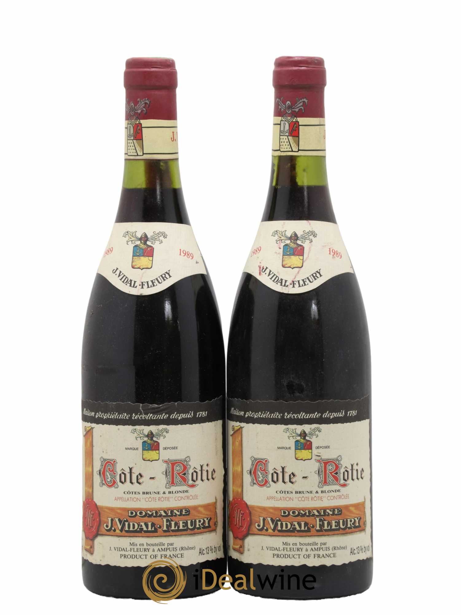 Côte-Rôtie Vidal Fleury 1989 - Lot de 2 bouteilles - 0