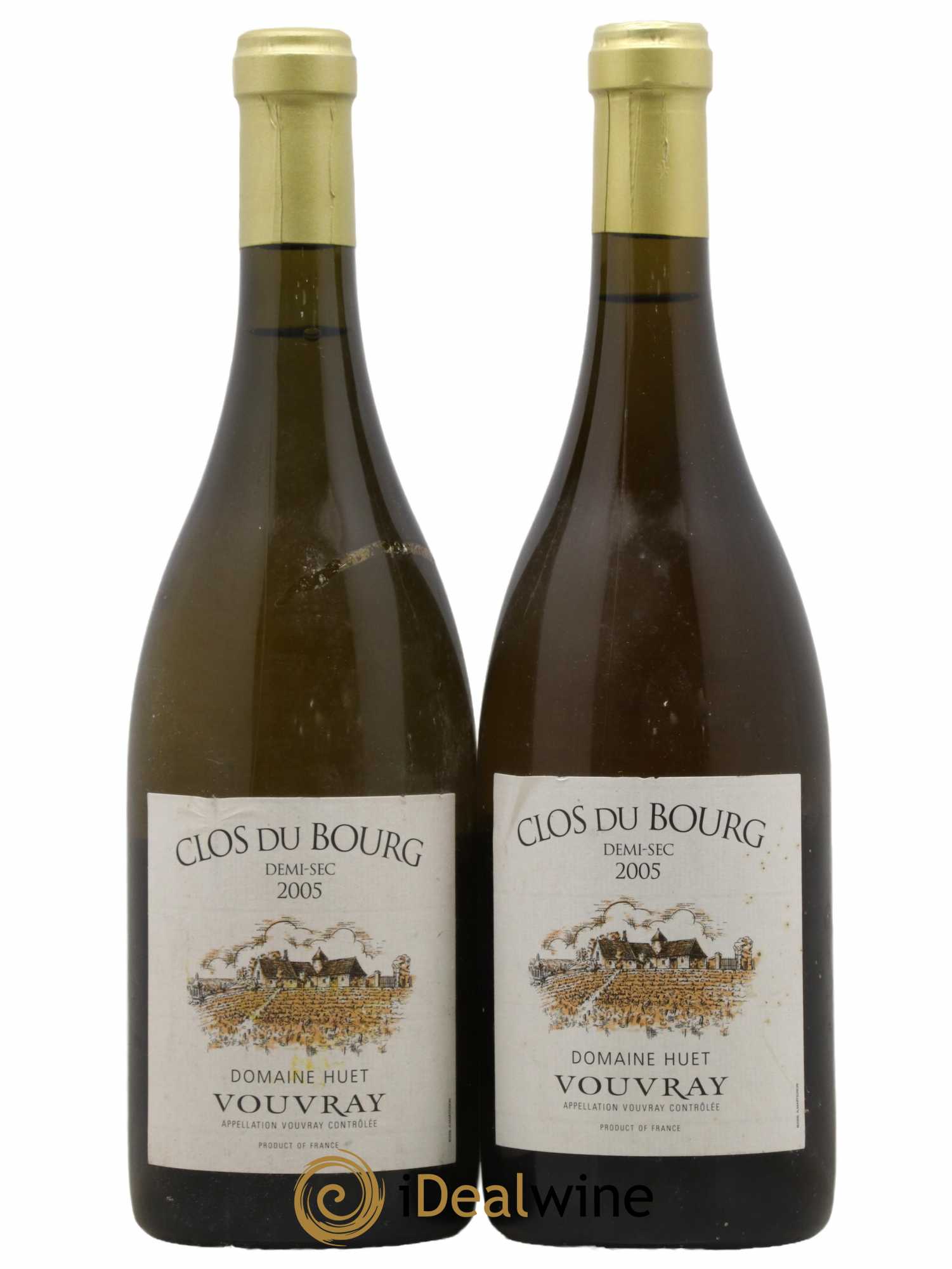 Vouvray Clos du Bourg Demi-Sec Domaine Huet 2005 - Lot de 2 bouteilles - 0