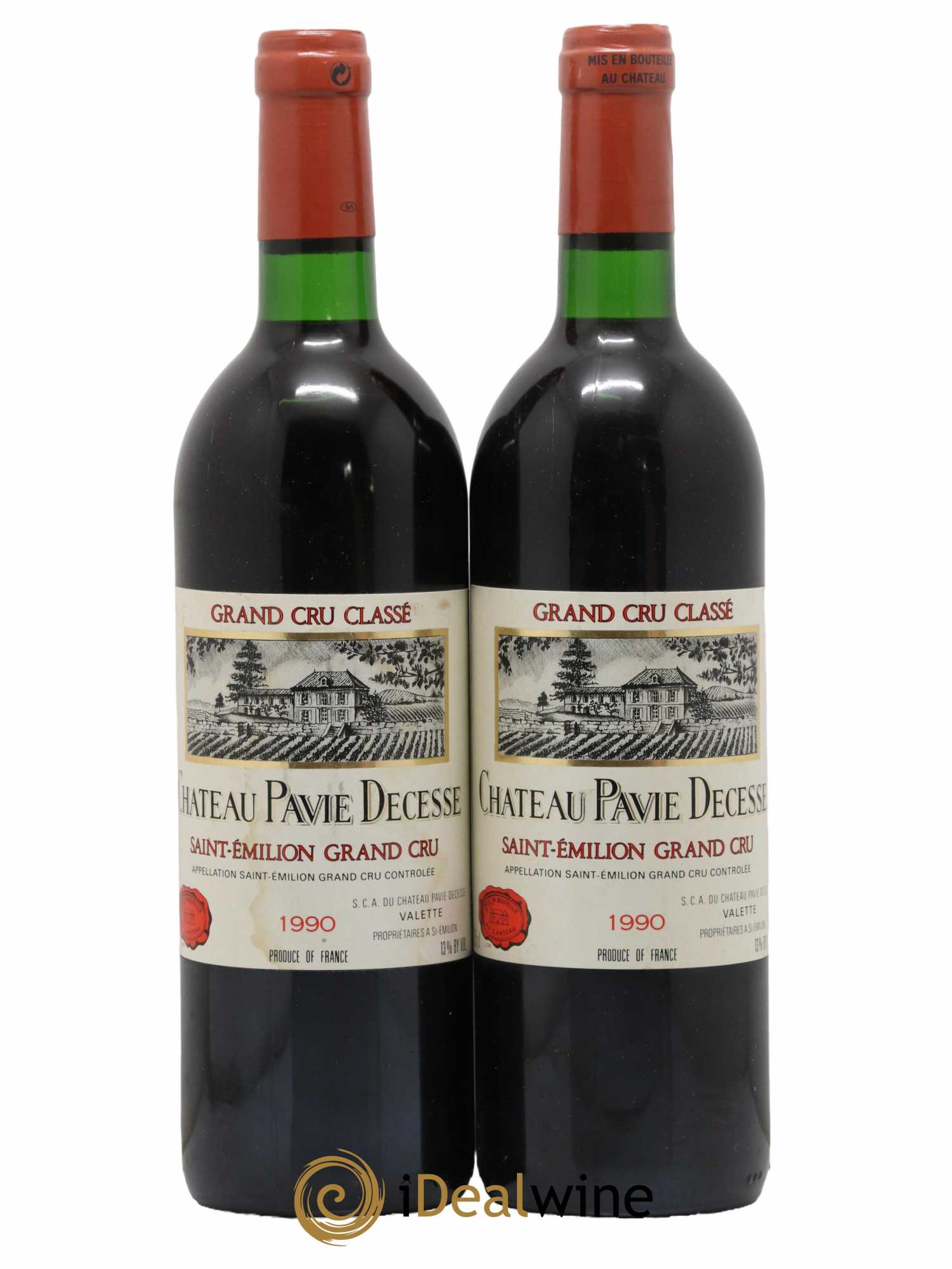Château Pavie Decesse Grand Cru Classé 1990 - Lot de 2 bouteilles - 0